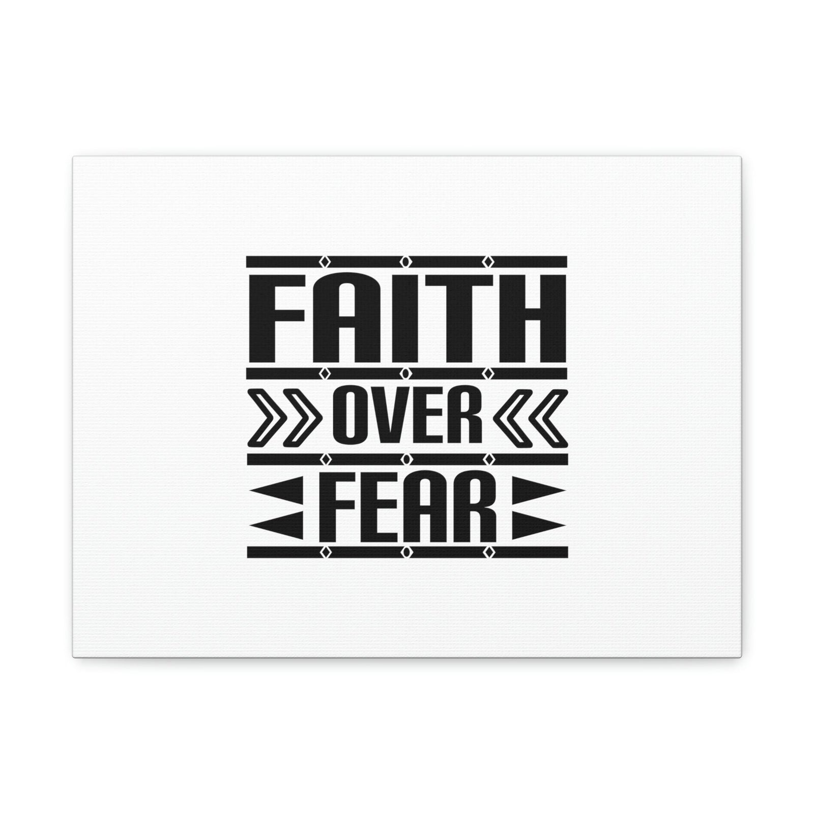 Scripture Walls Faith Over Fear Mark 4:40 Arrow White Christian Wall Art Bible Verse Print Ready to Hang Unframed-Express Your Love Gifts