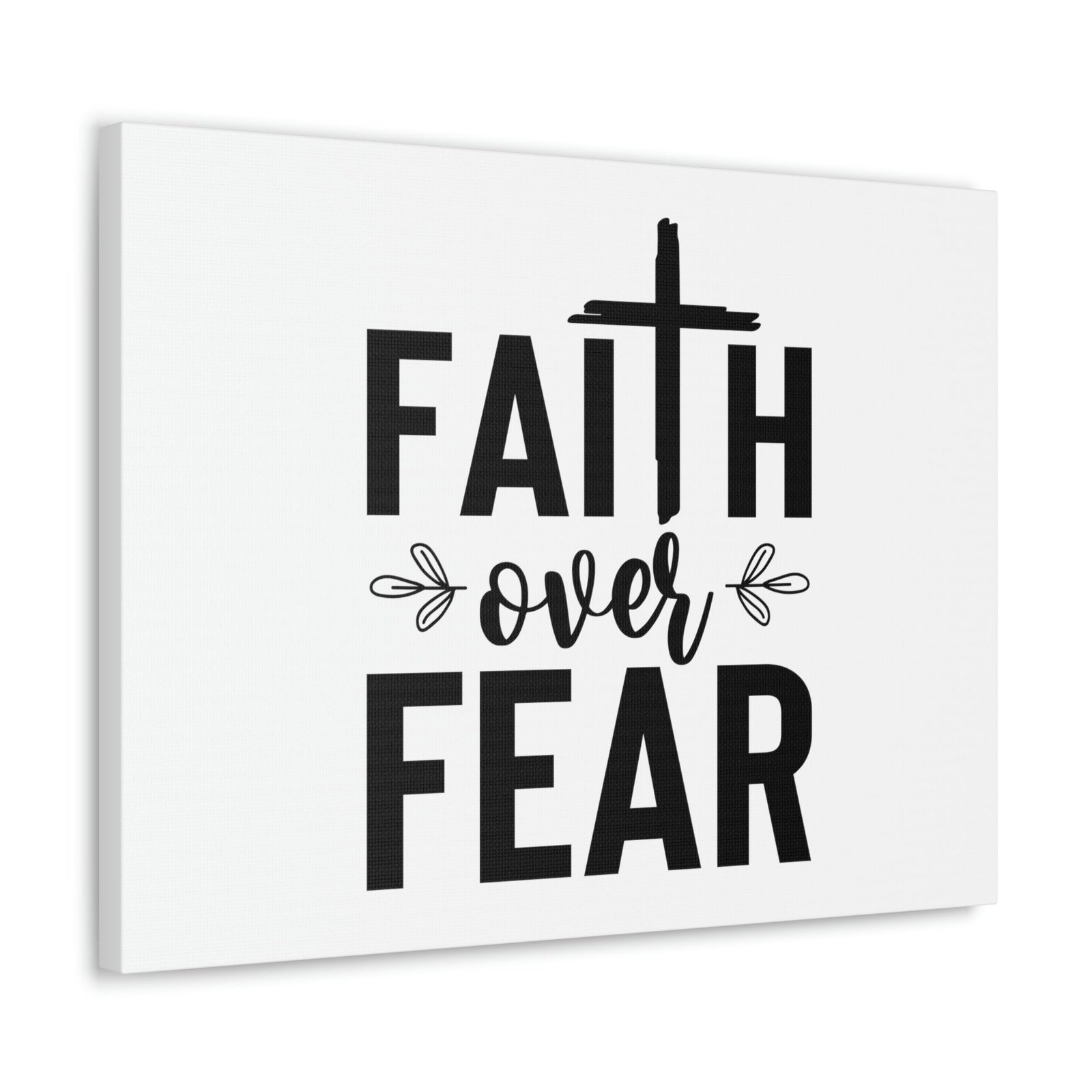 Scripture Walls Faith Over Fear Mark 4:40 Cross Christian Wall Art Bible Verse Print Ready to Hang Unframed-Express Your Love Gifts
