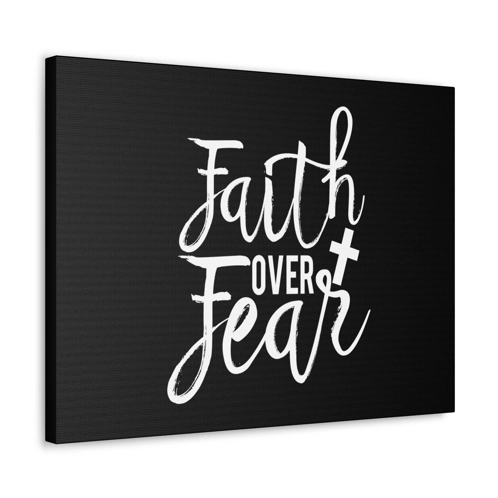 Scripture Walls Faith Over Fear Mark 4:40 Cursive Christian Wall Art Bible Verse Print Ready to Hang Unframed-Express Your Love Gifts