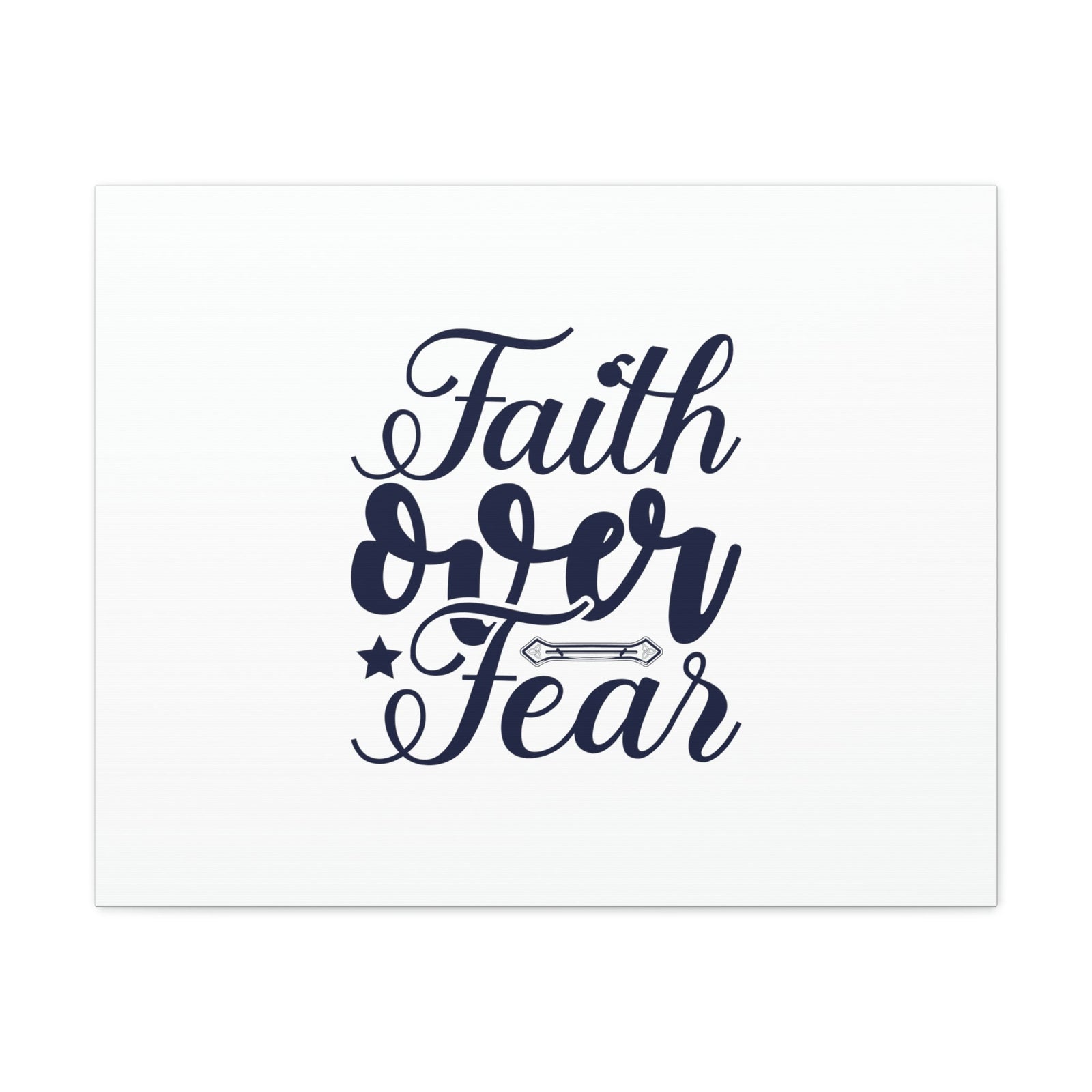 Scripture Walls Faith Over Fear Mark 4:40 Star Blue Christian Wall Art Bible Verse Print Ready to Hang Unframed-Express Your Love Gifts