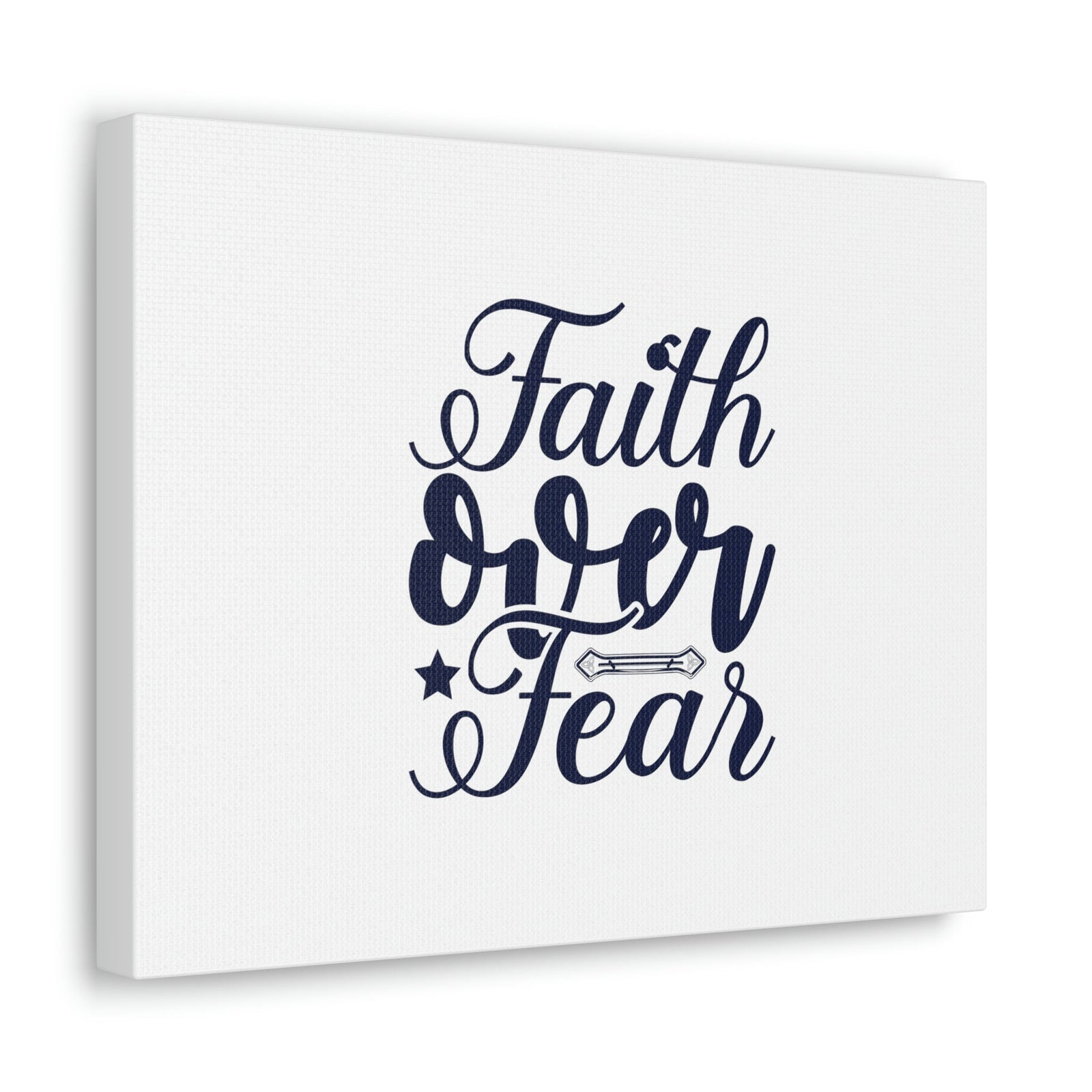 Scripture Walls Faith Over Fear Mark 4:40 Star Blue Christian Wall Art Bible Verse Print Ready to Hang Unframed-Express Your Love Gifts