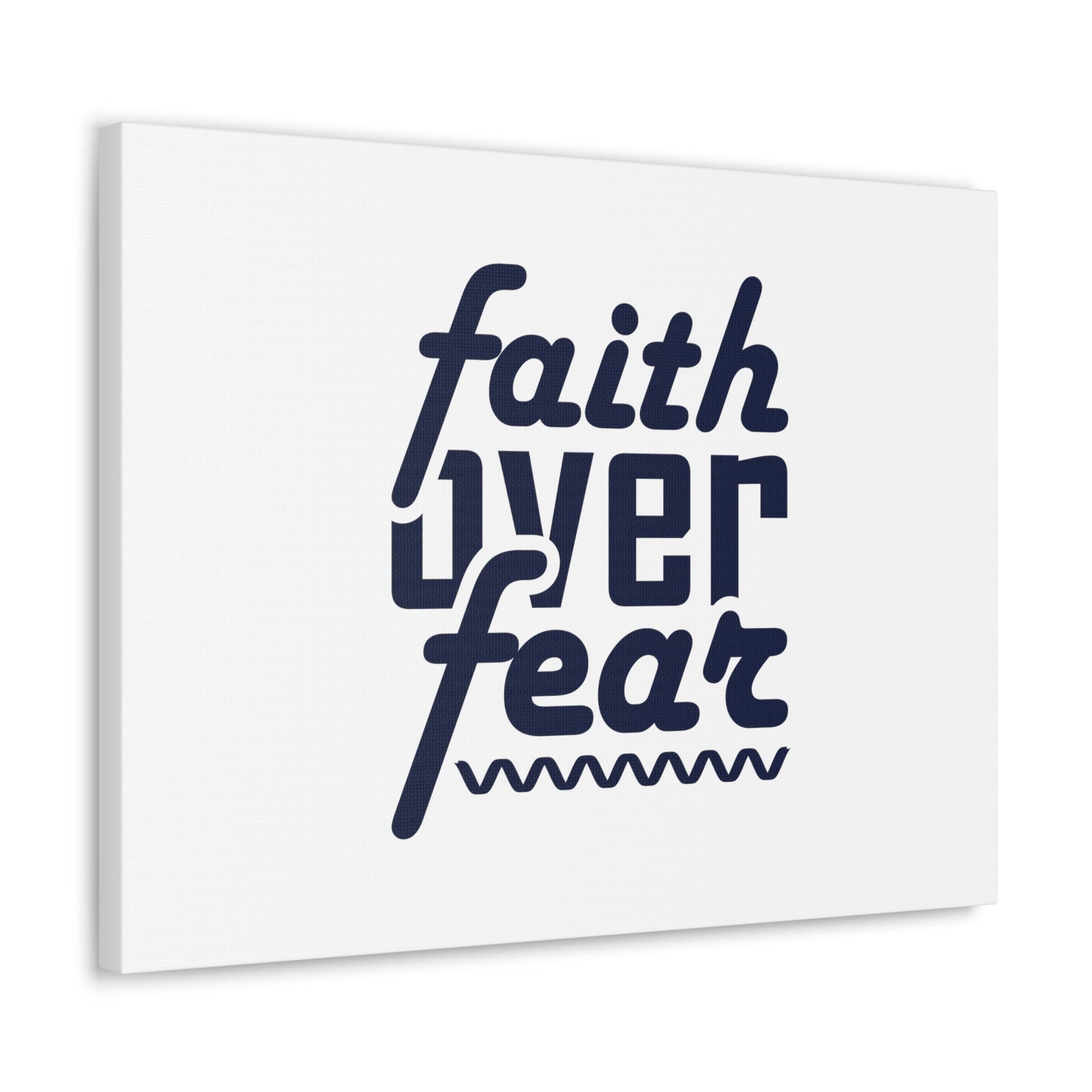 Scripture Walls Faith Over Fear Mark 4:40 ZigZag Christian Wall Art Bible Verse Print Ready to Hang Unframed-Express Your Love Gifts