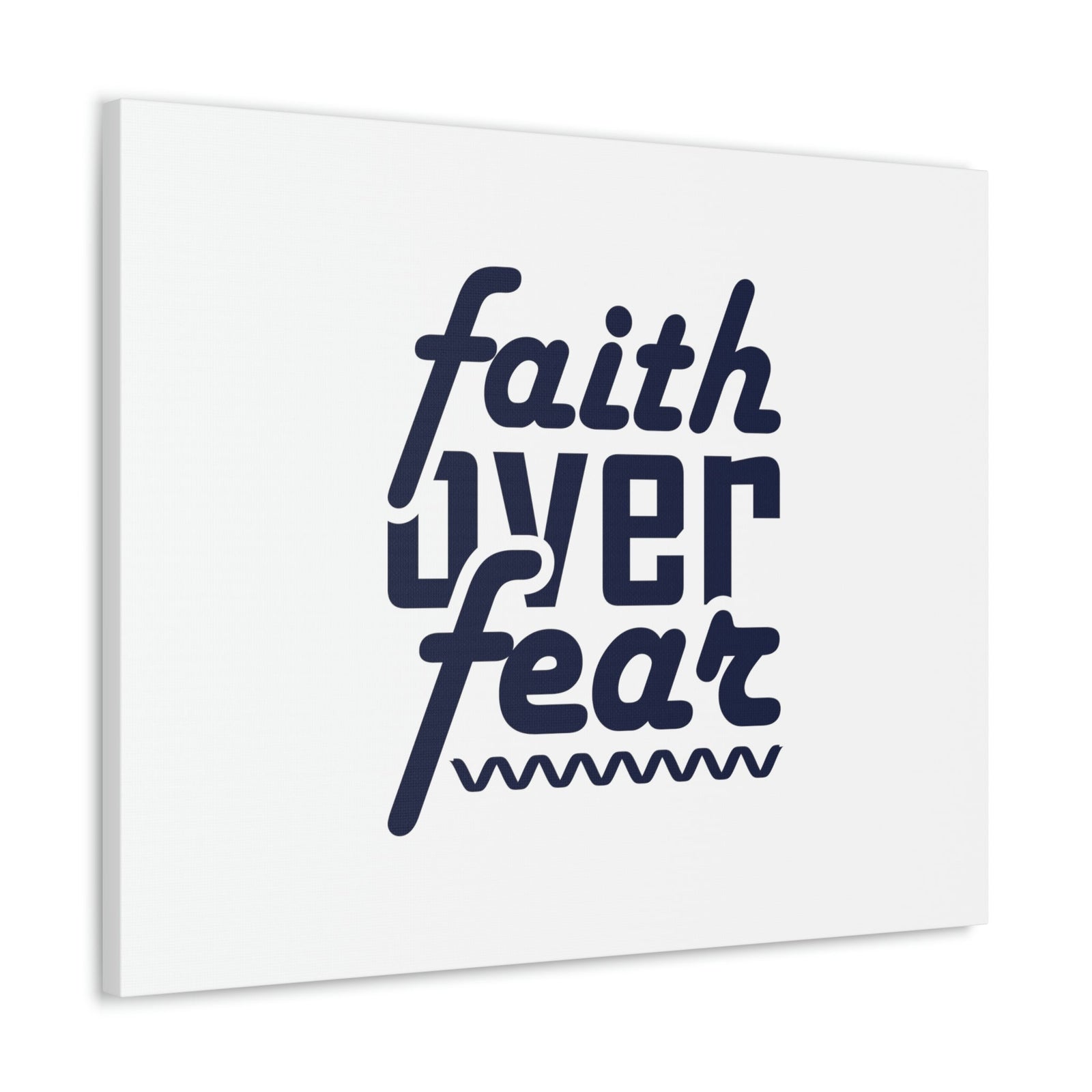 Scripture Walls Faith Over Fear Mark 4:40 ZigZag Christian Wall Art Bible Verse Print Ready to Hang Unframed-Express Your Love Gifts
