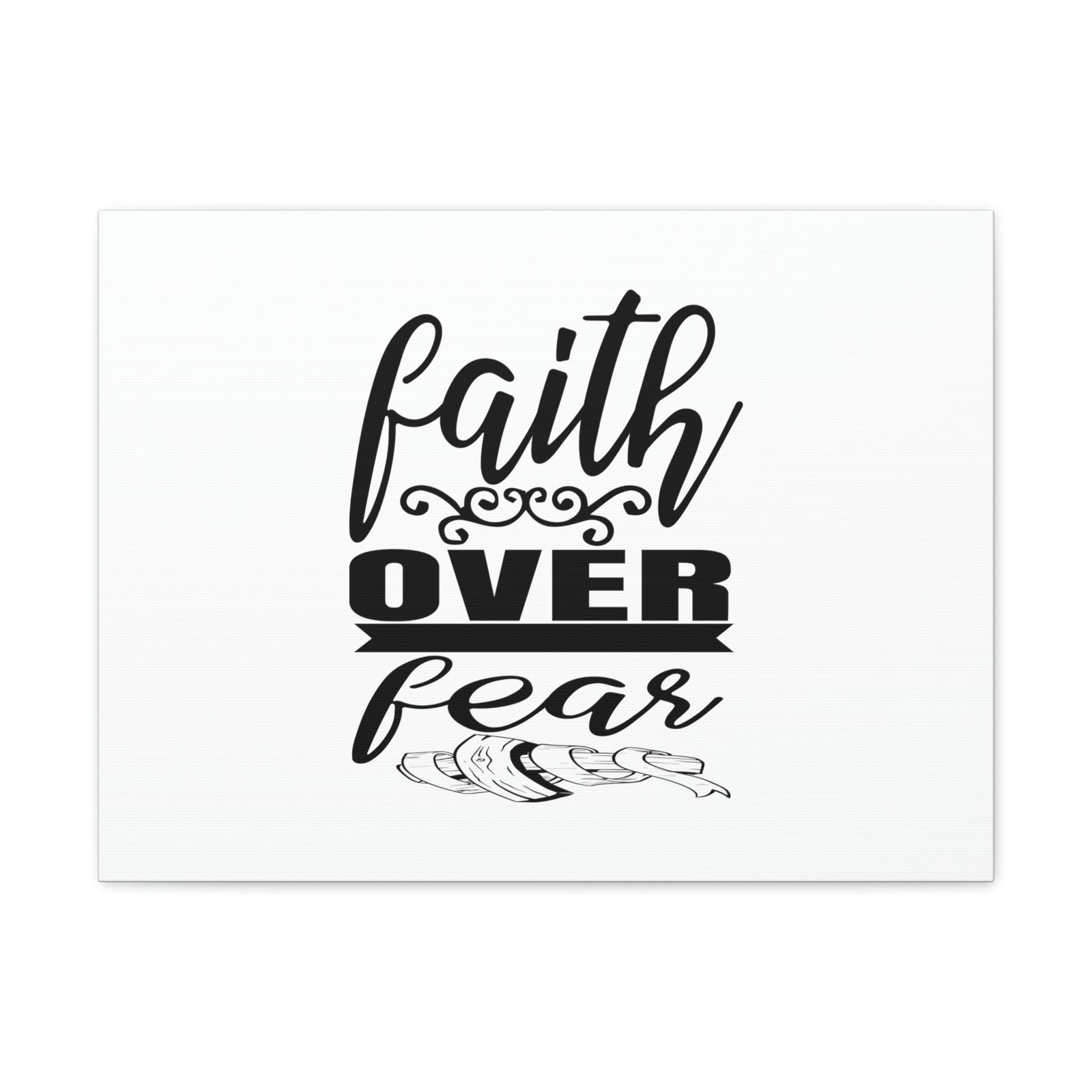 Scripture Walls Faith Over Fear Proverbs 29:25 Ornamental Christian Wall Art Bible Verse Print Ready to Hang Unframed-Express Your Love Gifts