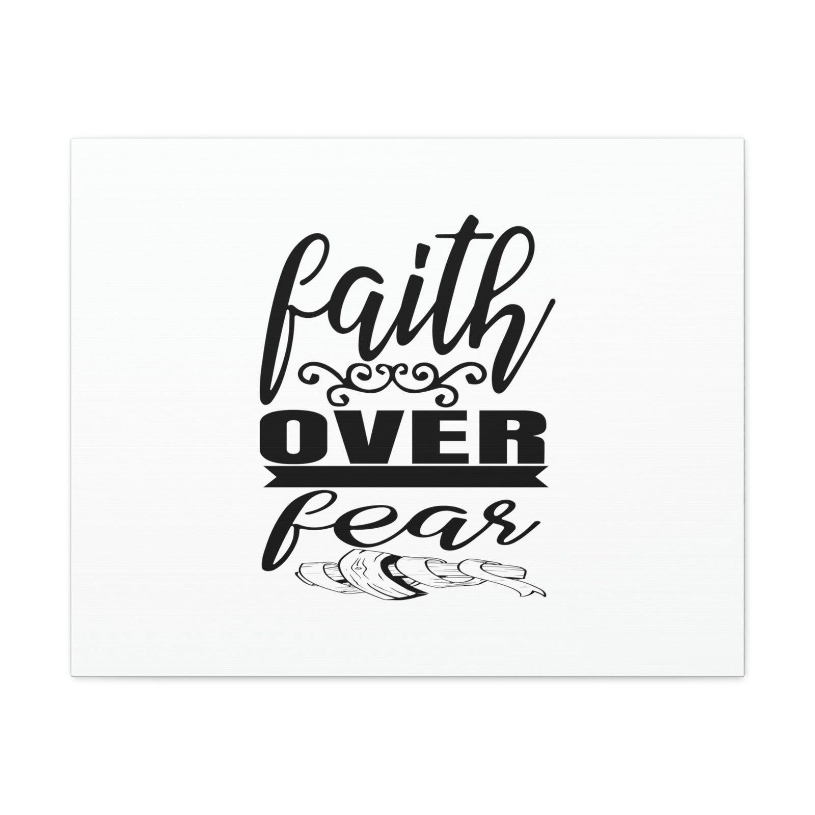 Scripture Walls Faith Over Fear Proverbs 29:25 Ornamental Christian Wall Art Bible Verse Print Ready to Hang Unframed-Express Your Love Gifts