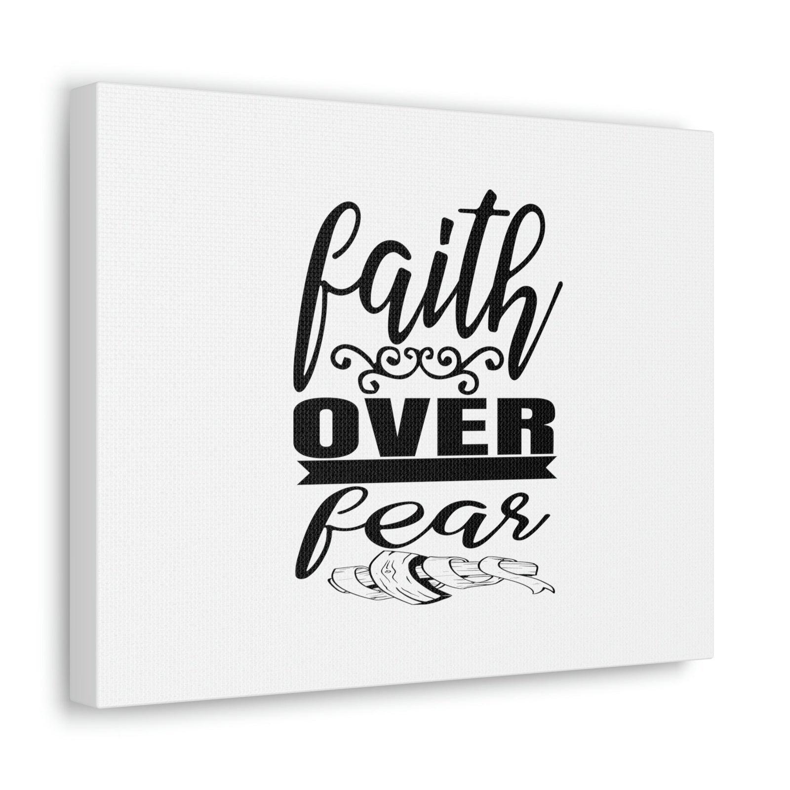Scripture Walls Faith Over Fear Proverbs 29:25 Ornamental Christian Wall Art Bible Verse Print Ready to Hang Unframed-Express Your Love Gifts