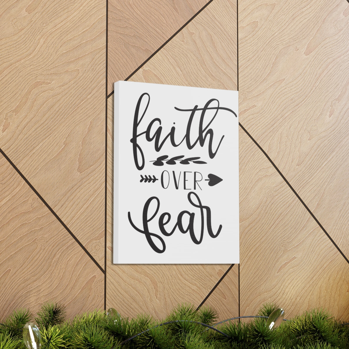 Scripture Walls Faith Over Fear Psalm 23:4 Christian Wall Art Print Ready to Hang Unframed-Express Your Love Gifts