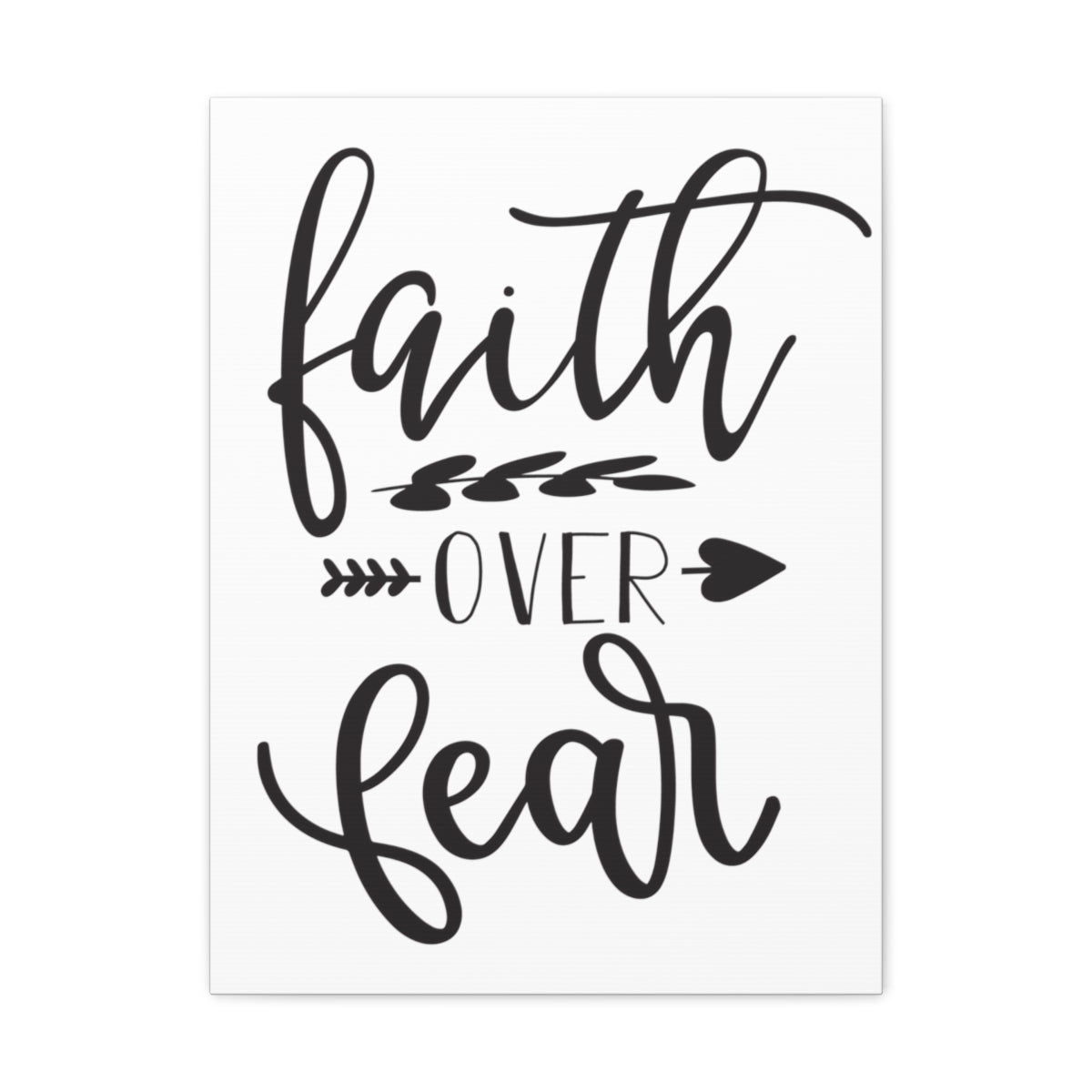 Scripture Walls Faith Over Fear Psalm 23:4 Christian Wall Art Print Ready to Hang Unframed-Express Your Love Gifts