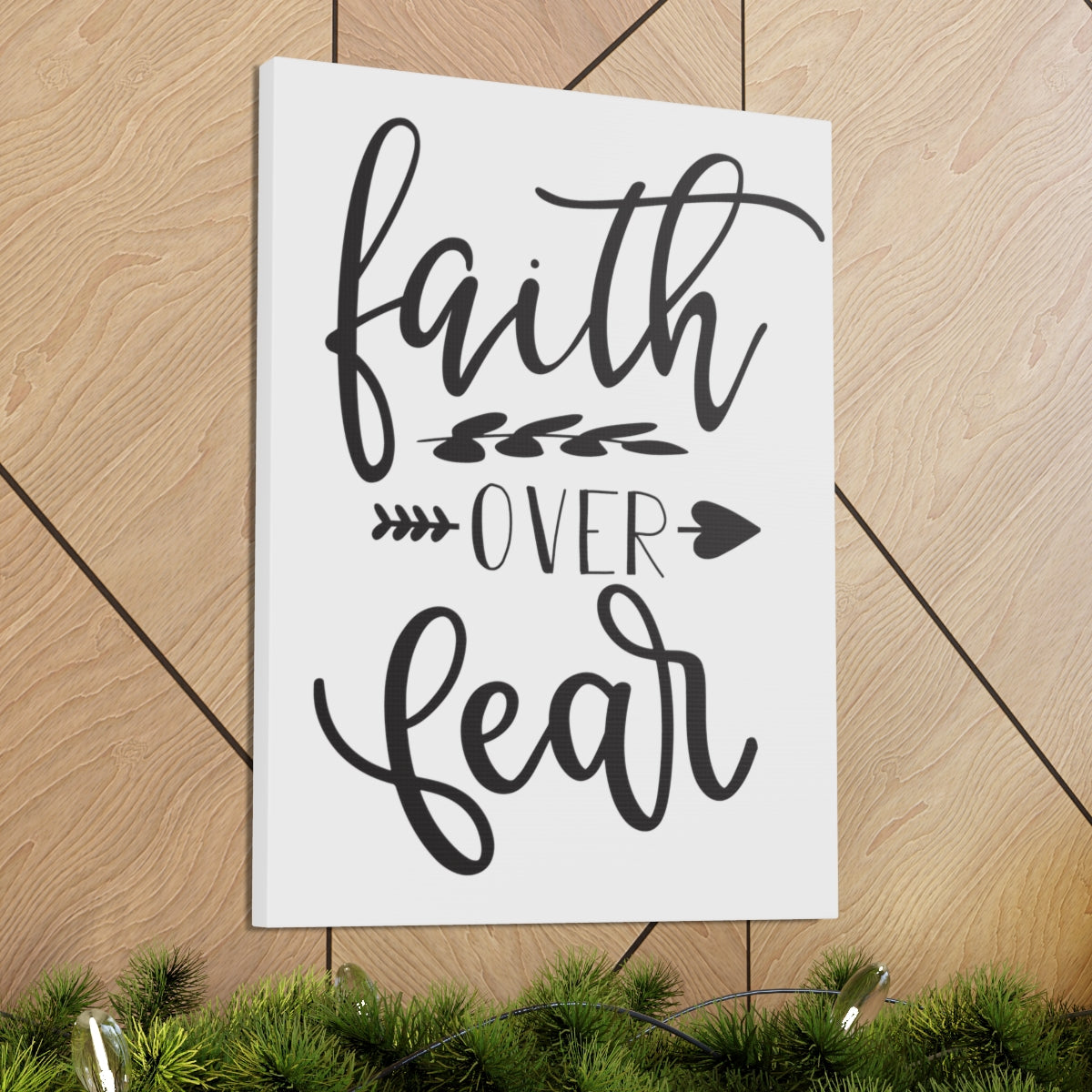 Scripture Walls Faith Over Fear Psalm 23:4 Christian Wall Art Print Ready to Hang Unframed-Express Your Love Gifts