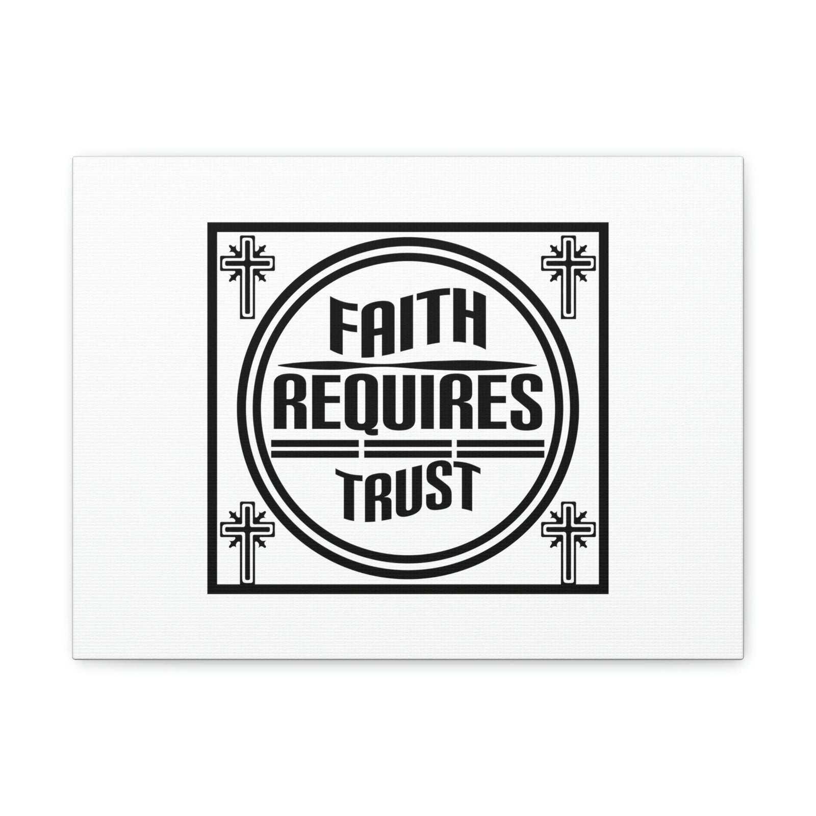 Scripture Walls Faith Requires Trust Proverbs 3:5-6 Square Christian Wall Art Bible Verse Print Ready to Hang Unframed-Express Your Love Gifts