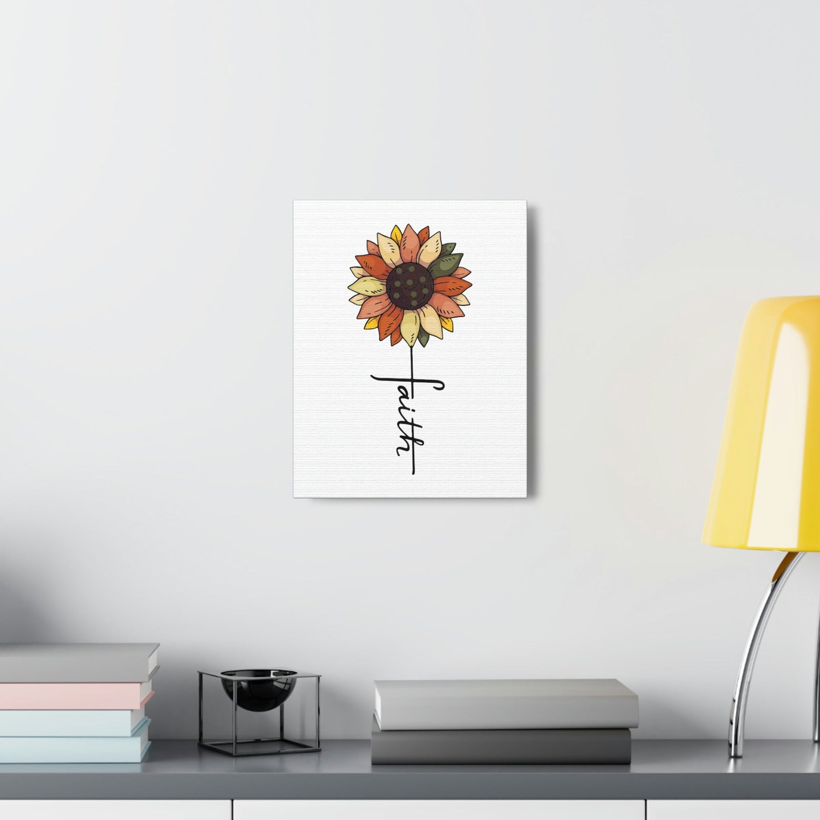 Scripture Walls Faith Romans 10:17 Flower Multicolored Christian Wall Art Bible Verse Print Ready to Hang Unframed-Express Your Love Gifts