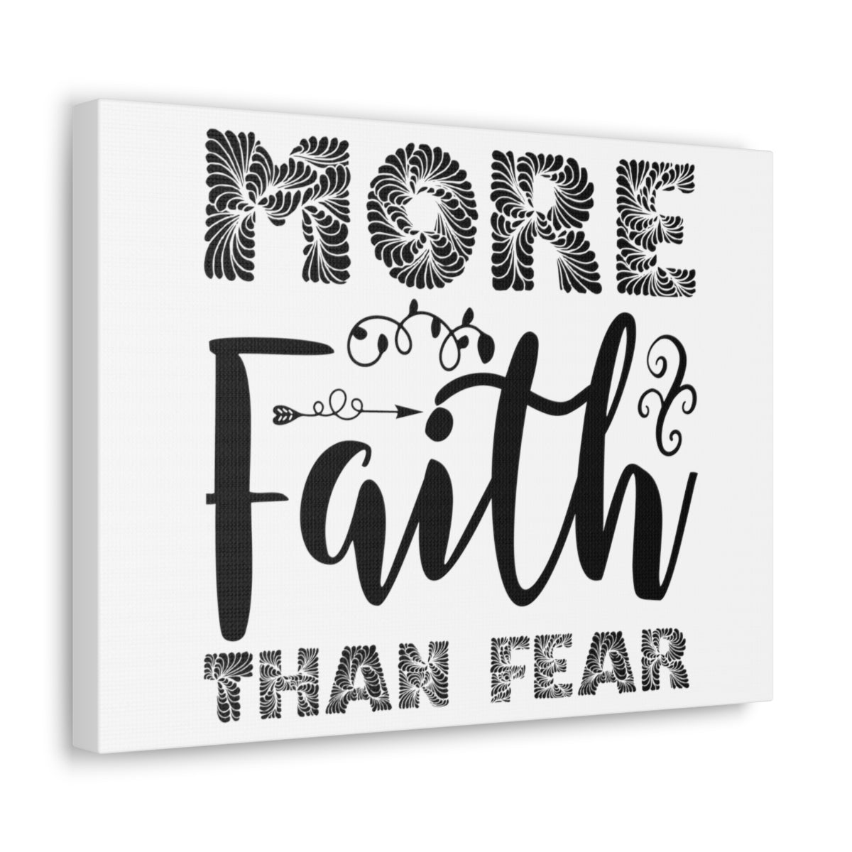 Scripture Walls Faith Than Fear Psalm 27:1 Christian Wall Art Print Ready to Hang Unframed-Express Your Love Gifts