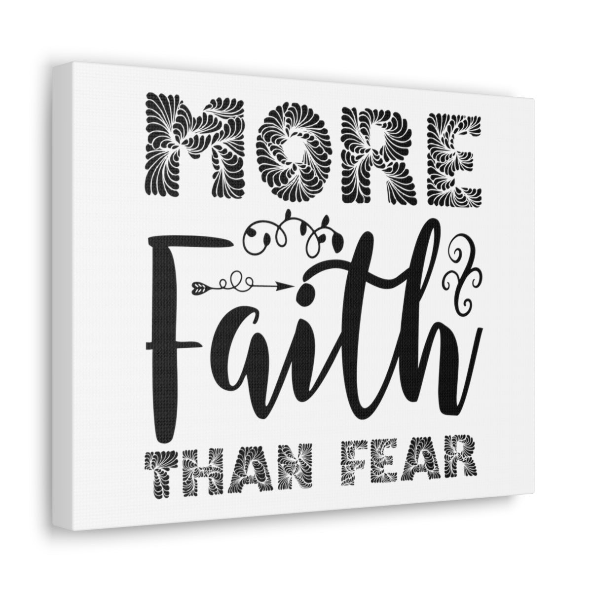 Scripture Walls Faith Than Fear Psalm 27:1 Christian Wall Art Print Ready to Hang Unframed-Express Your Love Gifts