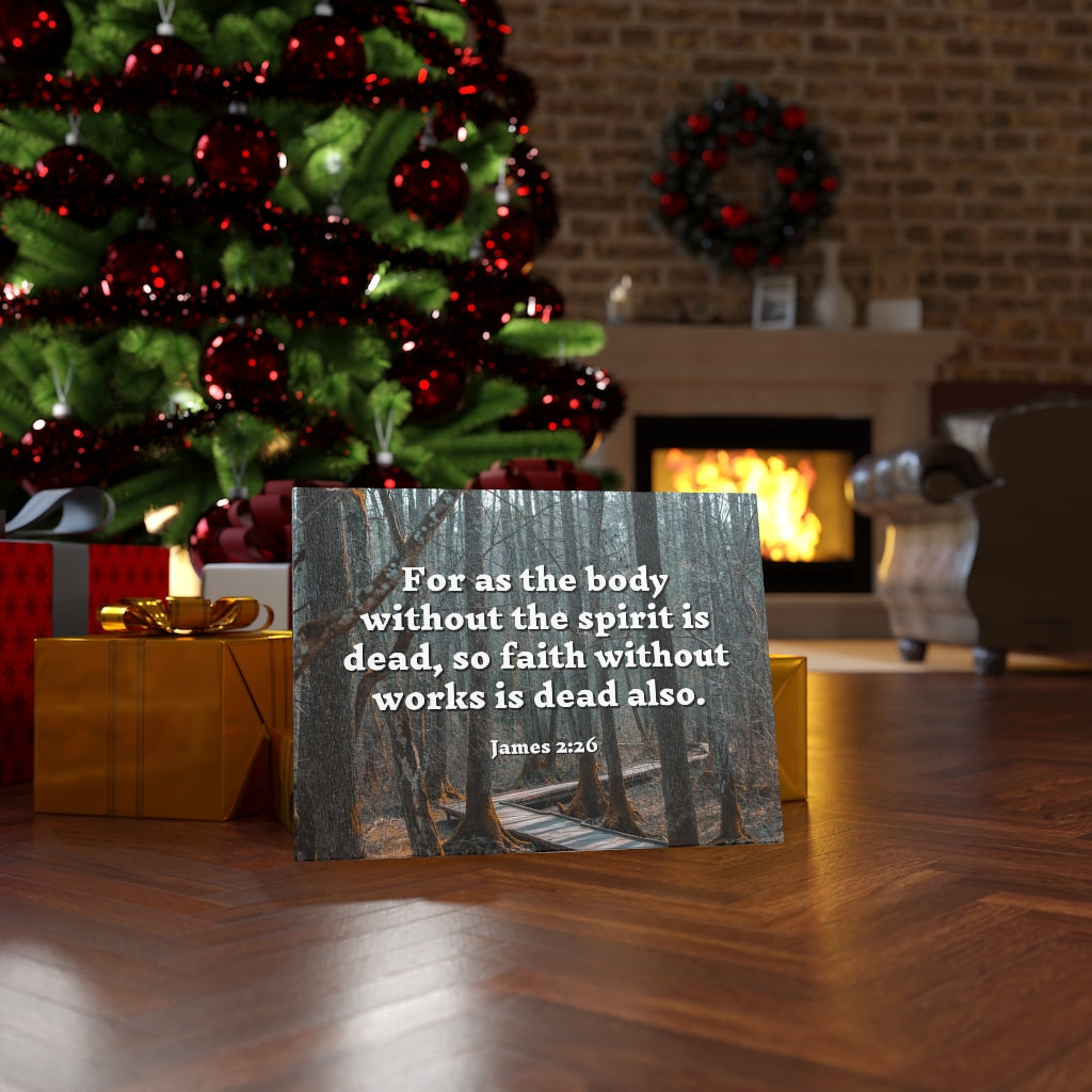 Scripture Walls Faith Without Works James 2:26 Bible Verse Canvas Christian Wall Art Ready to Hang Unframed-Express Your Love Gifts