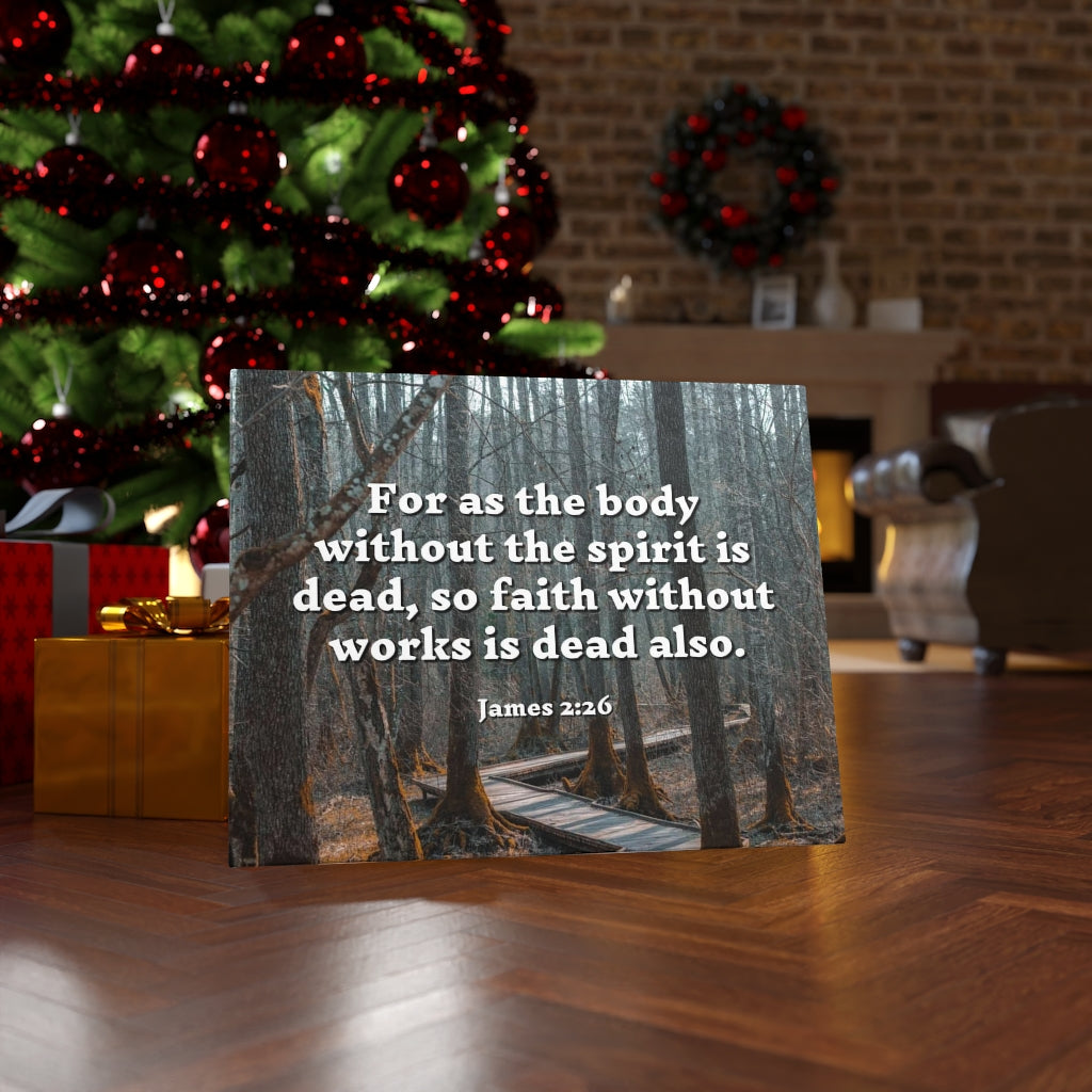Scripture Walls Faith Without Works James 2:26 Bible Verse Canvas Christian Wall Art Ready to Hang Unframed-Express Your Love Gifts
