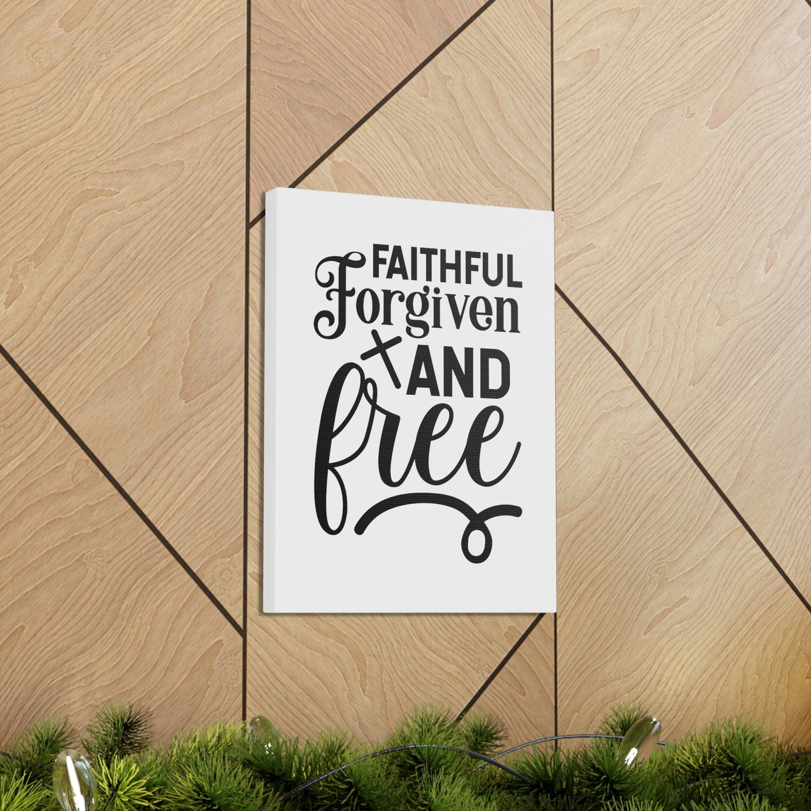 Scripture Walls Faithful, Forgiven And Free Mark 11:25 Christian Wall Art Bible Verse Print Ready to Hang Unframed-Express Your Love Gifts