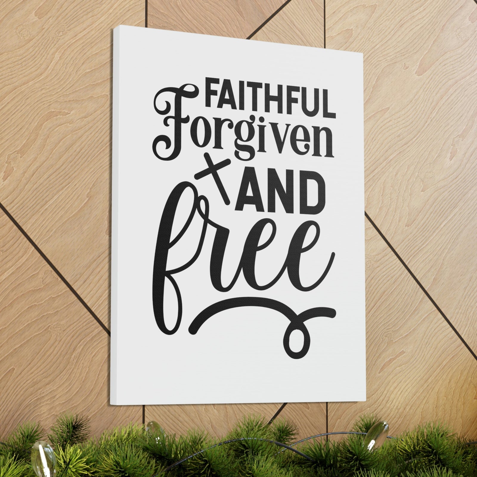 Scripture Walls Faithful, Forgiven And Free Mark 11:25 Christian Wall Art Bible Verse Print Ready to Hang Unframed-Express Your Love Gifts