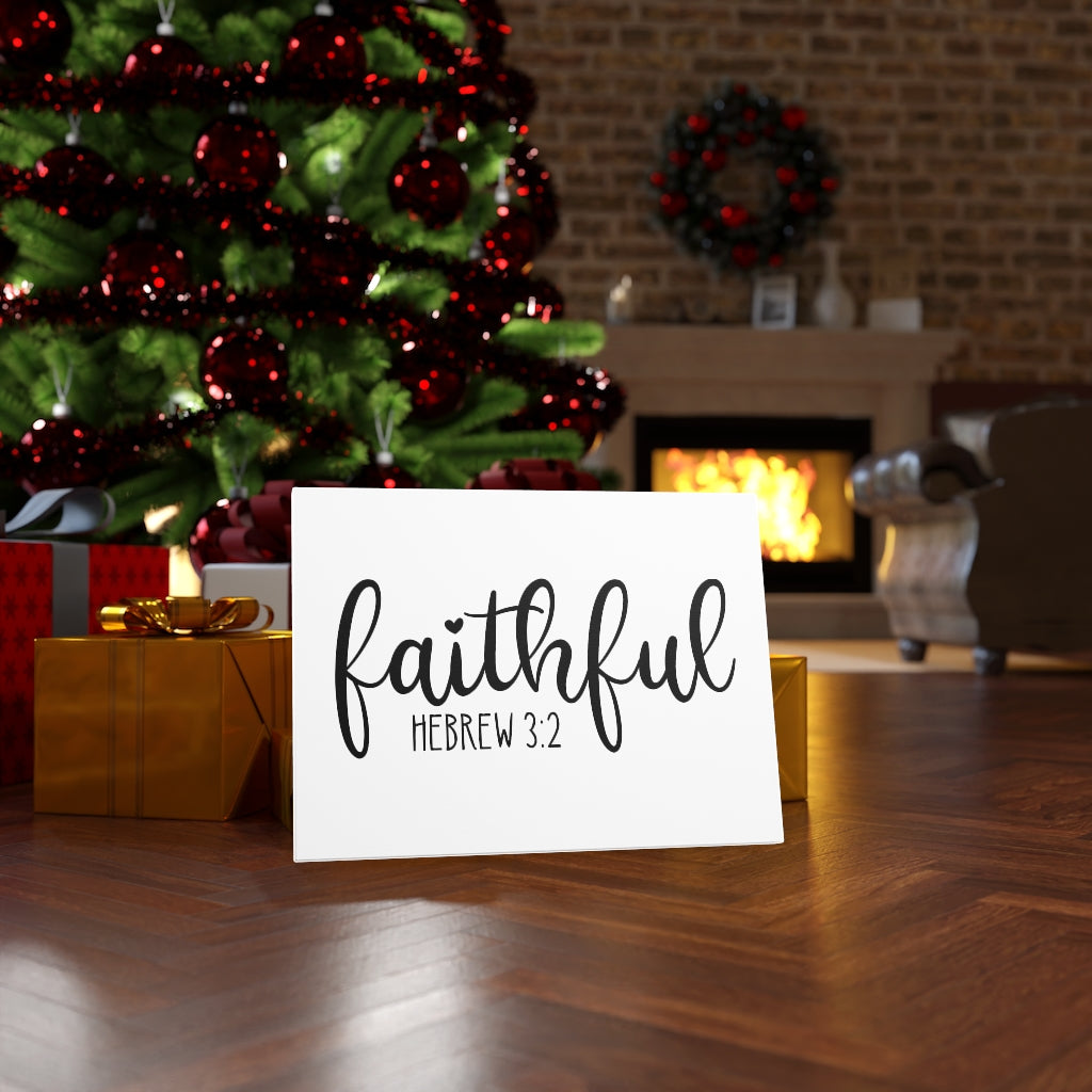 Scripture Walls Faithful Hebrew 3:2 Bible Verse Canvas Christian Wall Art Ready to Hang Unframed-Express Your Love Gifts
