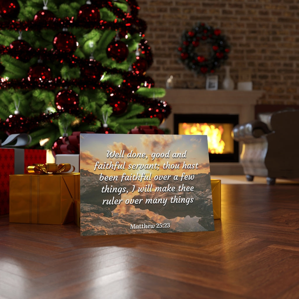 Scripture Walls Faithful Servant Matthew 25:23 Bible Verse Canvas Christian Wall Art Ready to Hang Unframed-Express Your Love Gifts