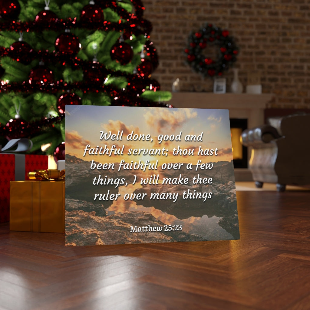 Scripture Walls Faithful Servant Matthew 25:23 Bible Verse Canvas Christian Wall Art Ready to Hang Unframed-Express Your Love Gifts