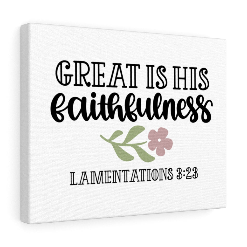 Scripture Walls Faithfulness Lamentations 3:23 Bible Verse Canvas Christian Wall Art Ready to Hang Unframed-Express Your Love Gifts