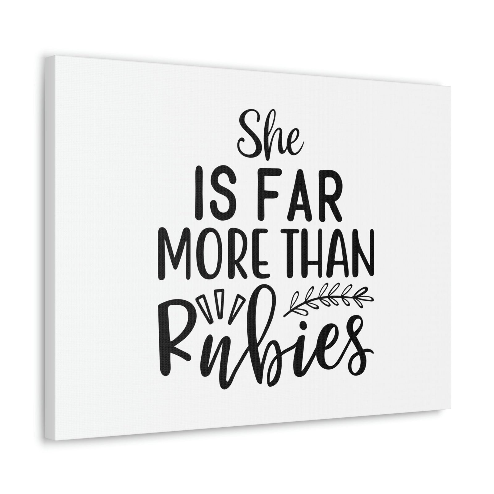 Scripture Walls Far More Proverbs 3:15 Leaves Christian Wall Art Bible Verse Print Ready to Hang Unframed-Express Your Love Gifts