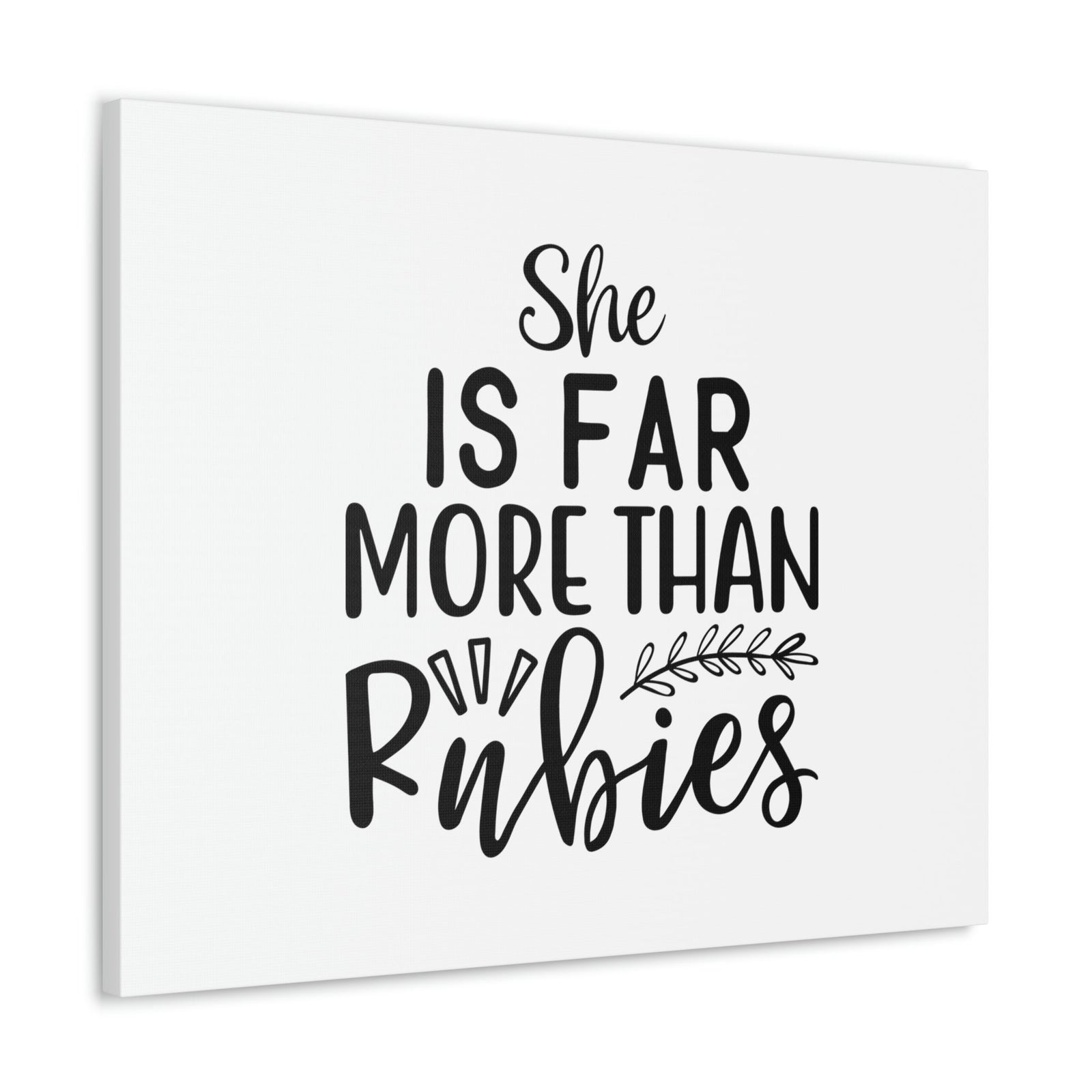 Scripture Walls Far More Proverbs 3:15 Leaves Christian Wall Art Bible Verse Print Ready to Hang Unframed-Express Your Love Gifts