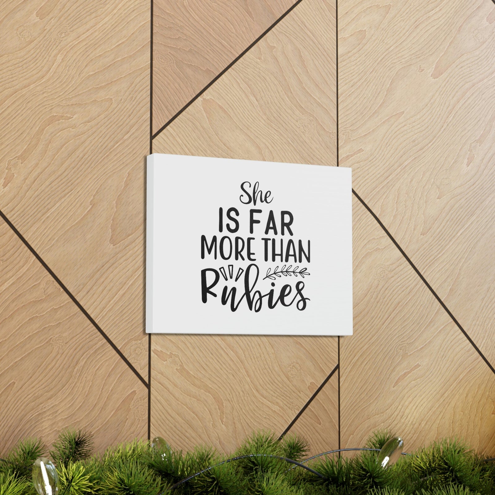 Scripture Walls Far More Proverbs 3:15 Leaves Christian Wall Art Bible Verse Print Ready to Hang Unframed-Express Your Love Gifts