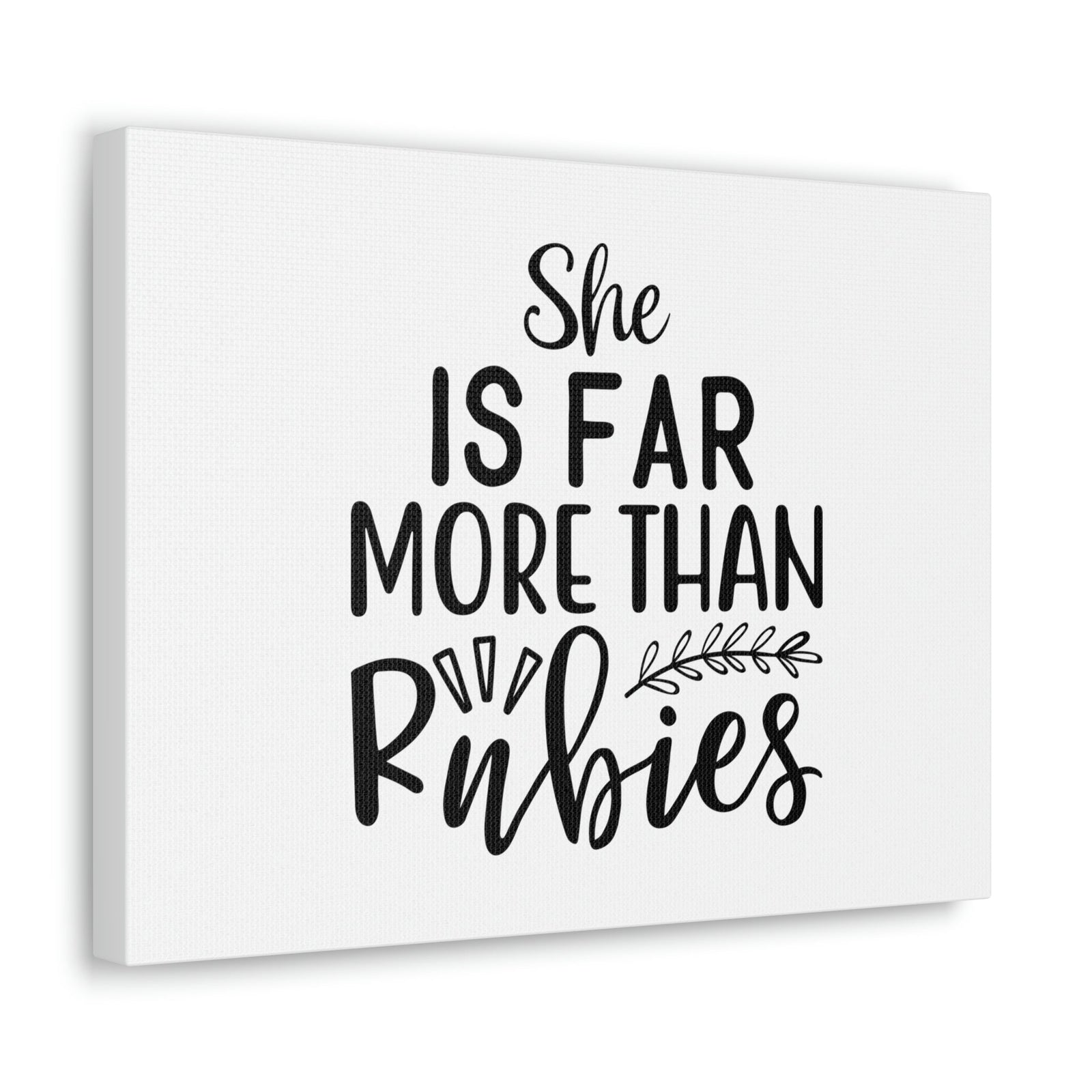 Scripture Walls Far More Proverbs 3:15 Leaves Christian Wall Art Bible Verse Print Ready to Hang Unframed-Express Your Love Gifts