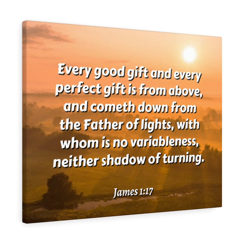 Scripture Walls Father Of Light James 1:17 Bible Verse Canvas Christian Wall Art Ready to Hang Unframed-Express Your Love Gifts
