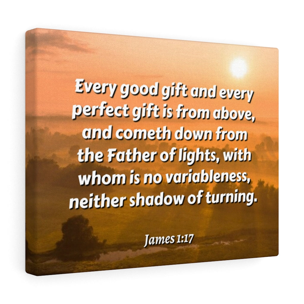 Scripture Walls Father Of Light James 1:17 Bible Verse Canvas Christian Wall Art Ready to Hang Unframed-Express Your Love Gifts