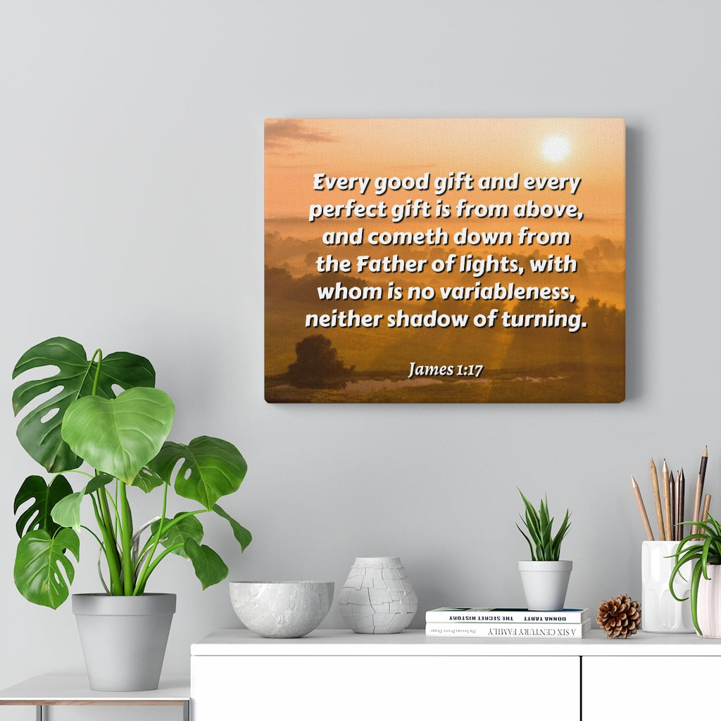 Scripture Walls Father Of Light James 1:17 Bible Verse Canvas Christian Wall Art Ready to Hang Unframed-Express Your Love Gifts