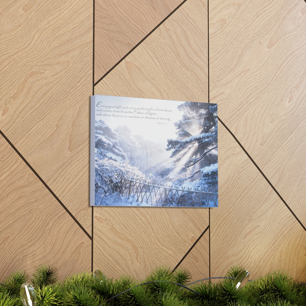 Scripture Walls Father Of Lights James 1:17 Bible Verse Canvas Christian Wall Art Bible Verse Print Ready To Hang Unframed-Express Your Love Gifts