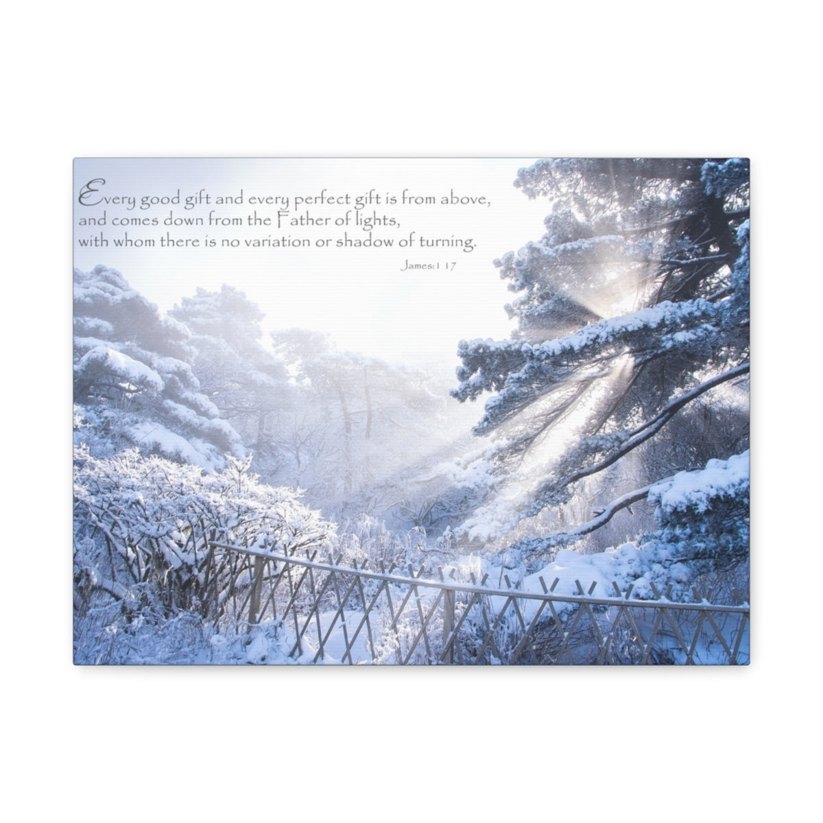Scripture Walls Father Of Lights James 1:17 Bible Verse Canvas Christian Wall Art Bible Verse Print Ready To Hang Unframed-Express Your Love Gifts