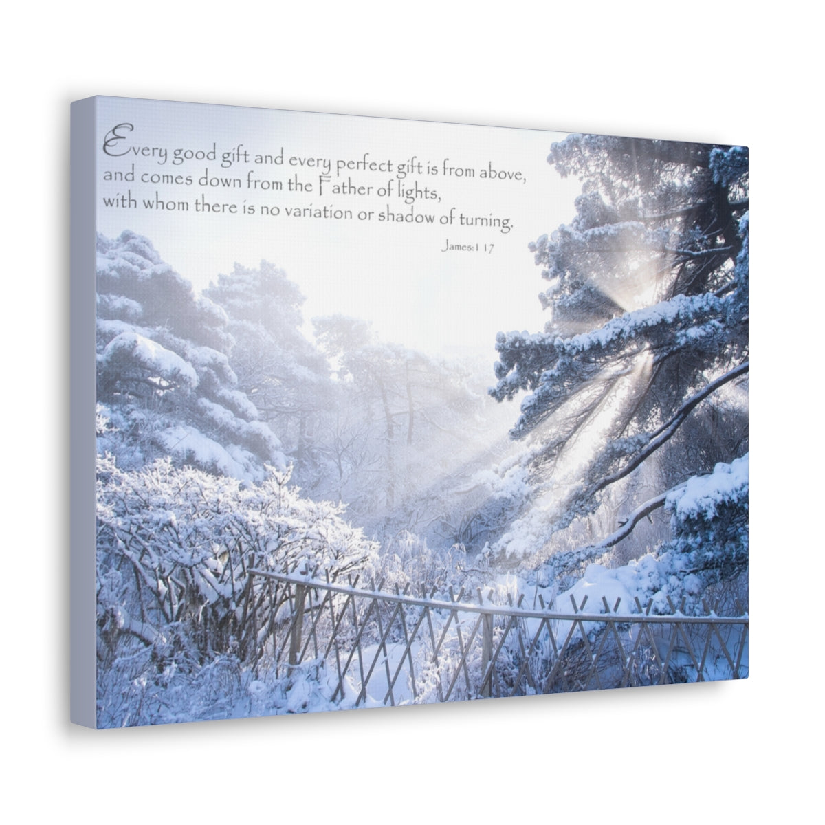 Scripture Walls Father Of Lights James 1:17 Bible Verse Canvas Christian Wall Art Bible Verse Print Ready To Hang Unframed-Express Your Love Gifts