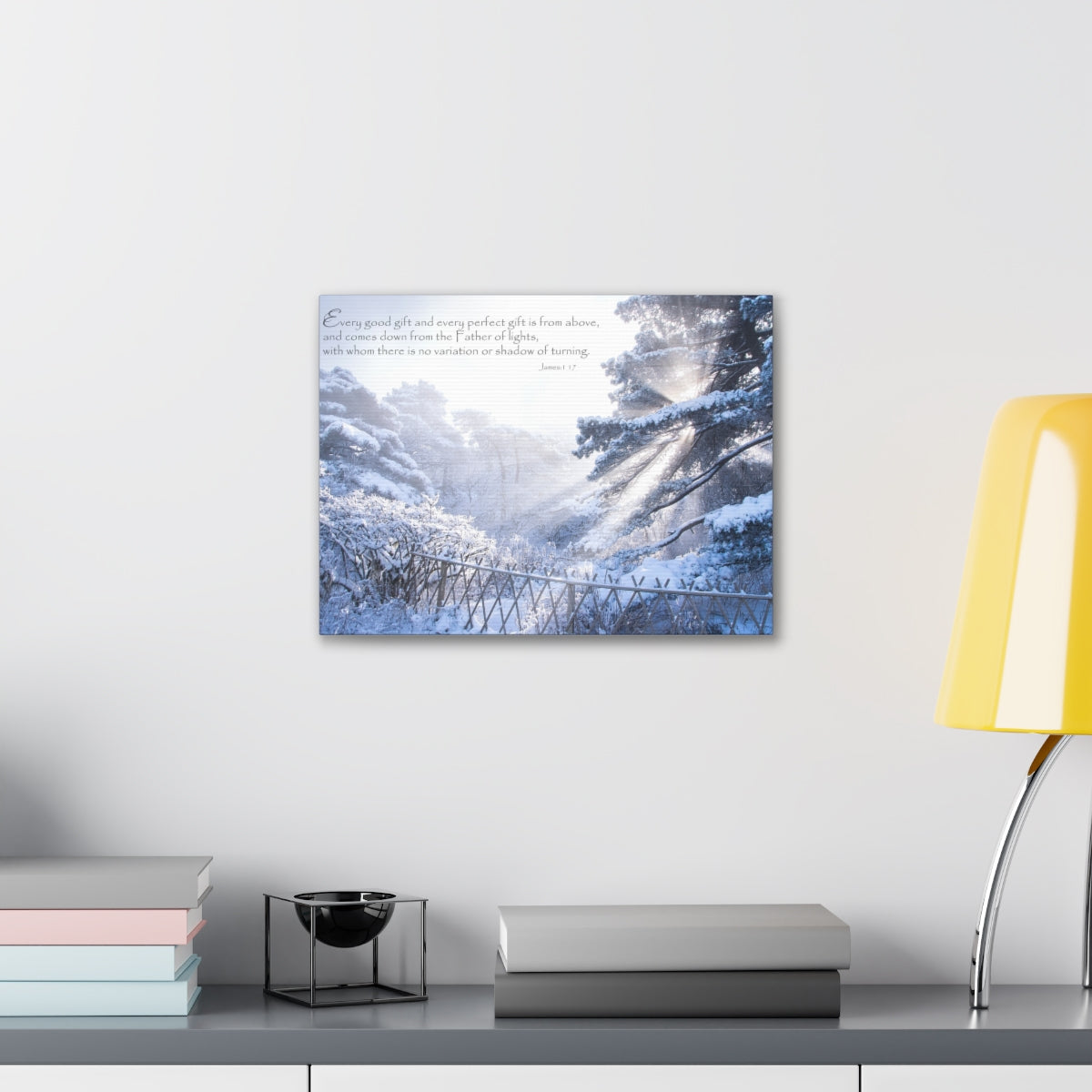 Scripture Walls Father Of Lights James 1:17 Bible Verse Canvas Christian Wall Art Bible Verse Print Ready To Hang Unframed-Express Your Love Gifts