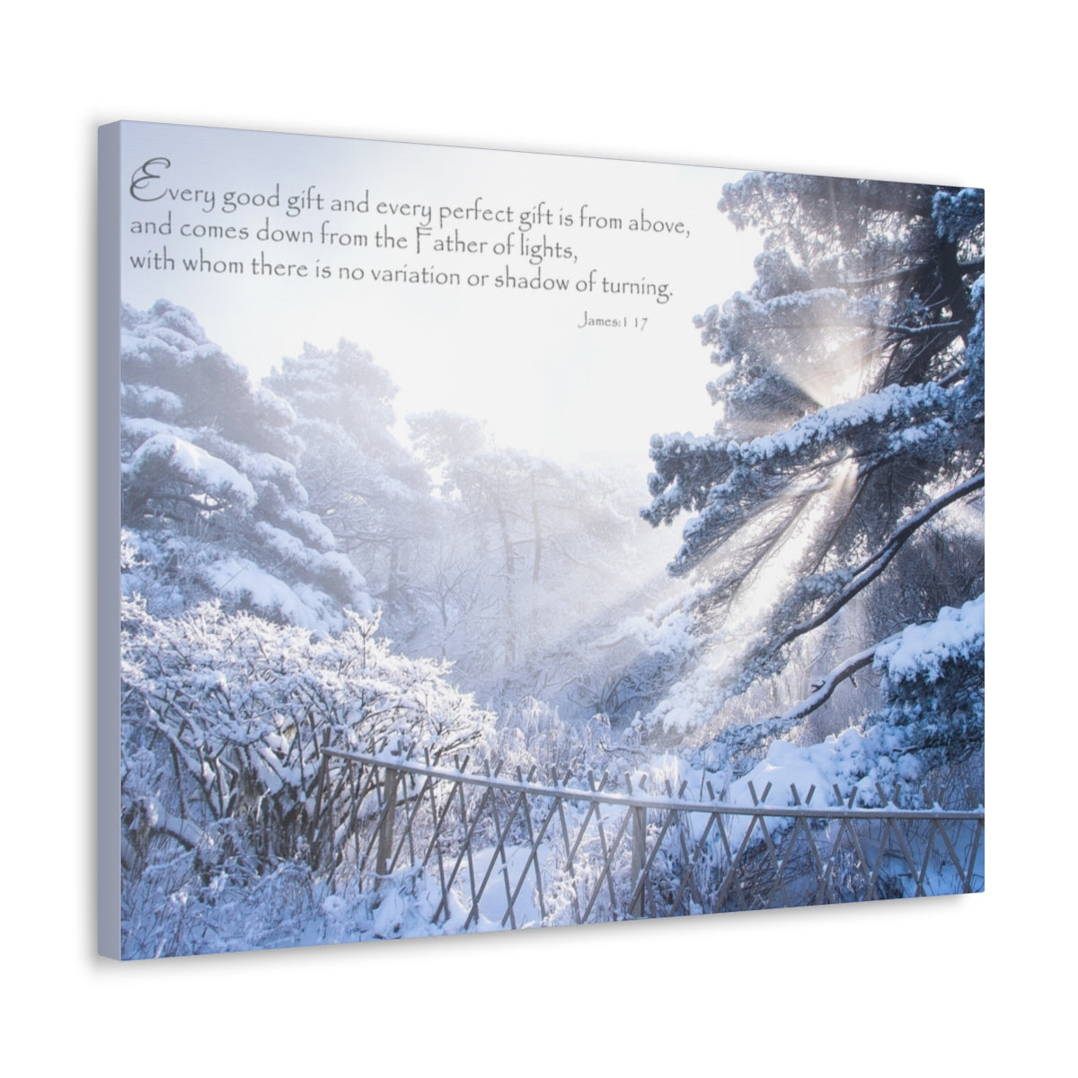 Scripture Walls Father Of Lights James 1:17 Bible Verse Canvas Christian Wall Art Bible Verse Print Ready To Hang Unframed-Express Your Love Gifts