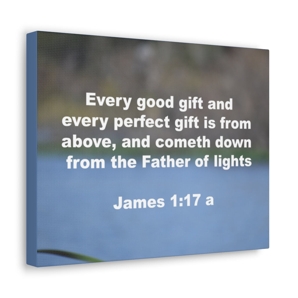 Scripture Walls Father Of Lights James 1:17 Bible Verse Canvas Christian Wall Art Ready to Hang Unframed-Express Your Love Gifts