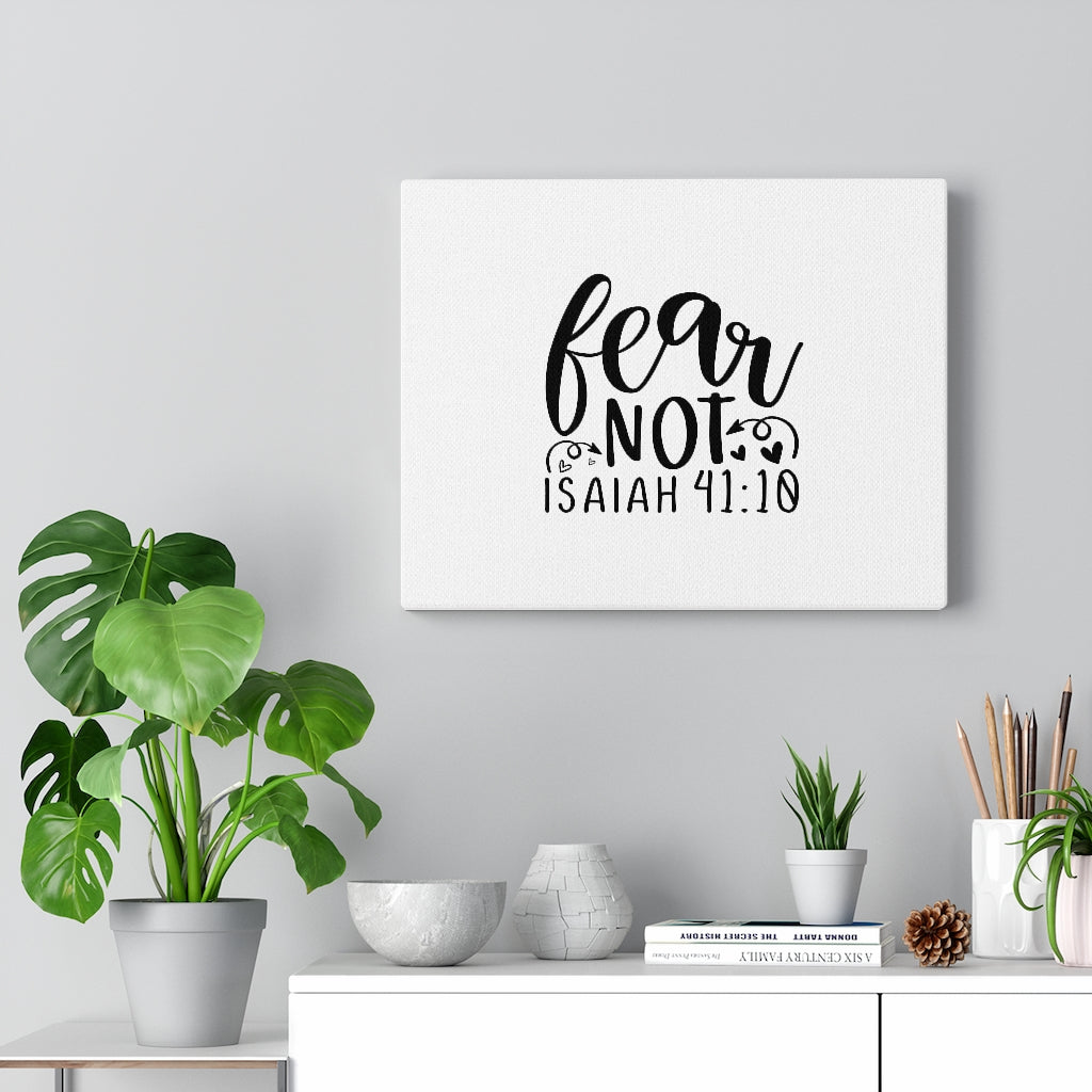 Scripture Walls Fear Not Heart Isaiah 41:10 Bible Verse Canvas Christian Wall Art Ready to Hang Unframed-Express Your Love Gifts
