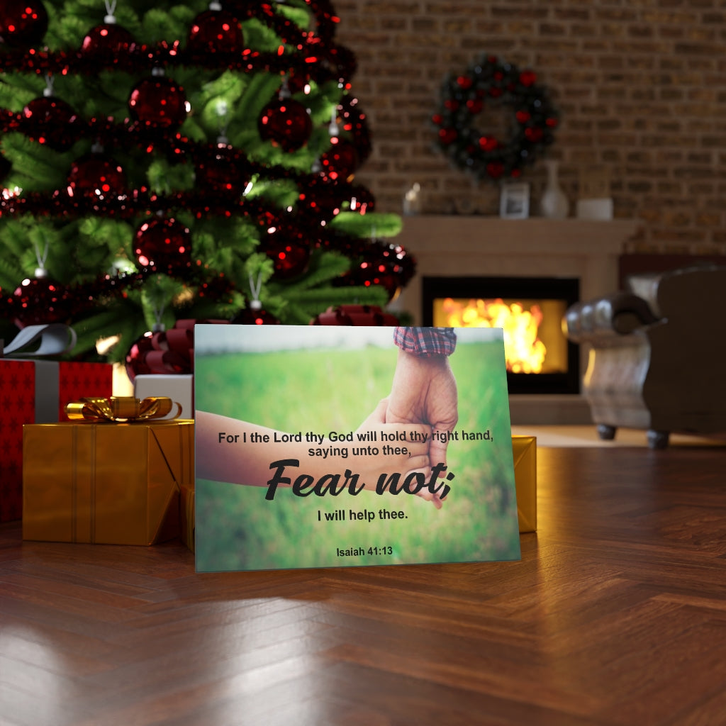 Scripture Walls Fear Not I Will Help Thee Isaiah 41:13 Bible Verse Canvas Christian Wall Art Ready to Hang Unframed-Express Your Love Gifts