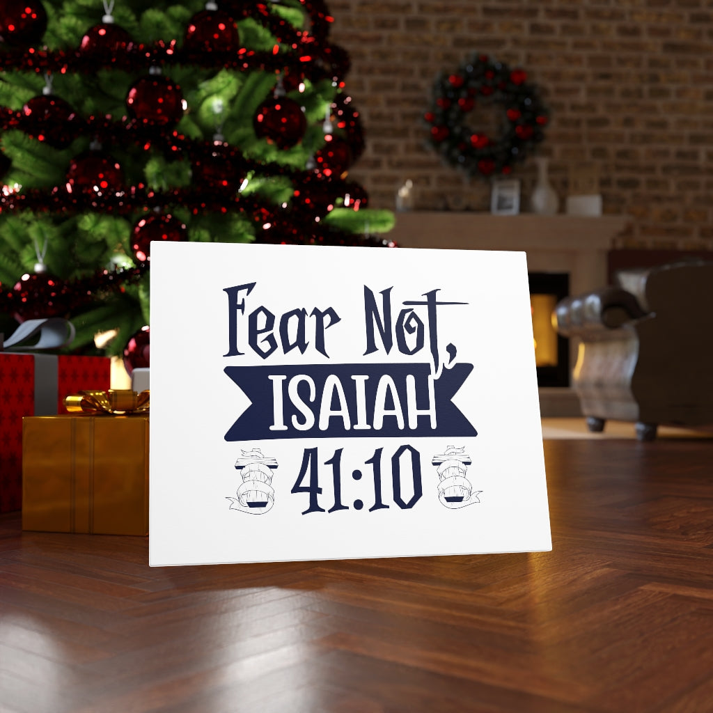 Scripture Walls Fear Not Isaiah 41:10 Cross Bible Verse Canvas Christian Wall Art Ready to Hang Unframed-Express Your Love Gifts