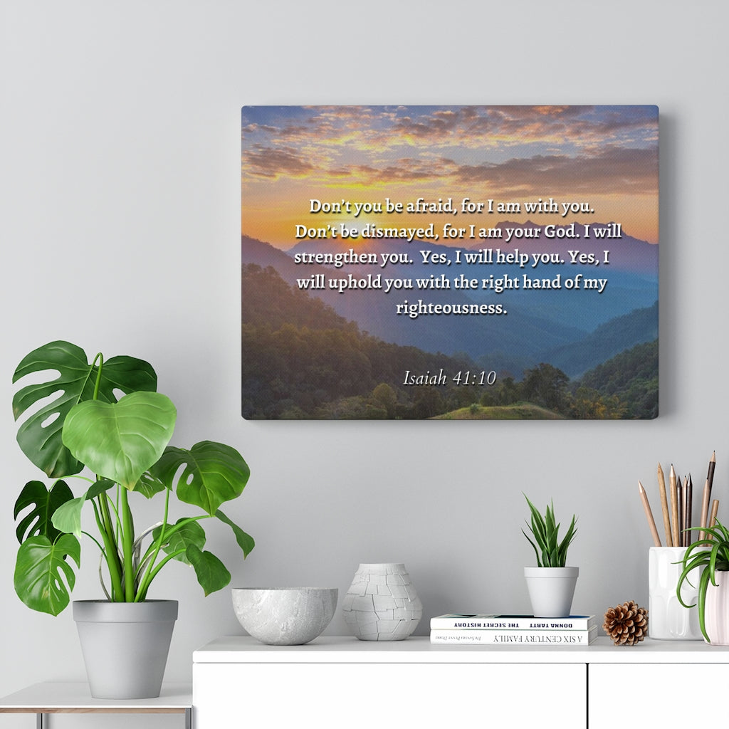 Scripture Walls Fear Not Isaiah 41:10 Sunset Bible Verse Canvas Christian Wall Art Ready to Hang Unframed-Express Your Love Gifts