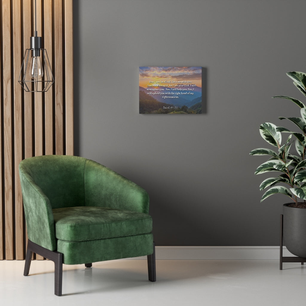Scripture Walls Fear Not Isaiah 41:10 Sunset Bible Verse Canvas Christian Wall Art Ready to Hang Unframed-Express Your Love Gifts
