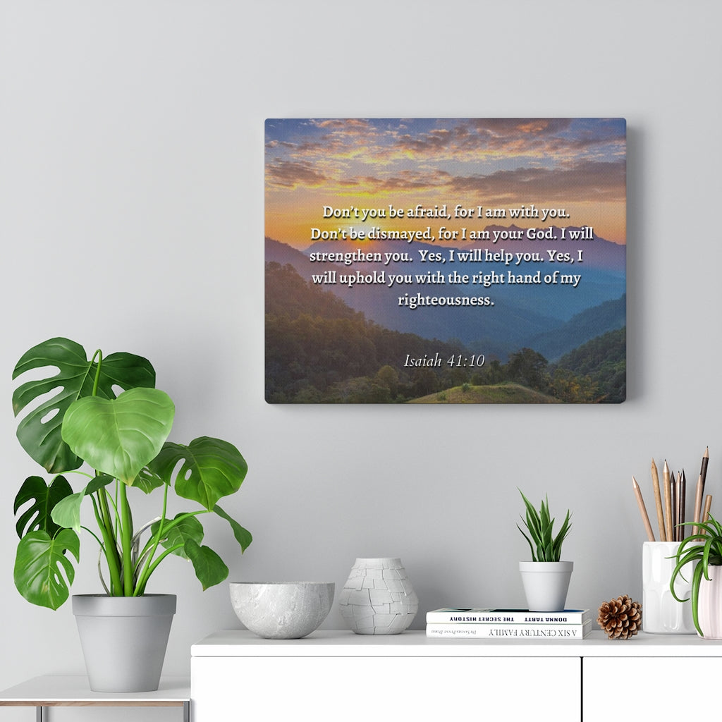 Scripture Walls Fear Not Isaiah 41:10 Sunset Bible Verse Canvas Christian Wall Art Ready to Hang Unframed-Express Your Love Gifts