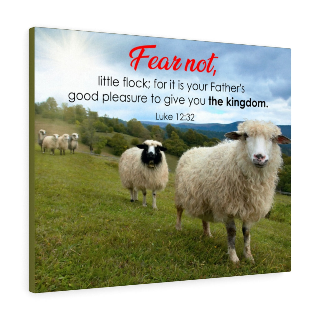 Scripture Walls Fear Not Luke 12:32 Bible Verse Canvas Christian Wall Art Ready to Hang Unframed-Express Your Love Gifts