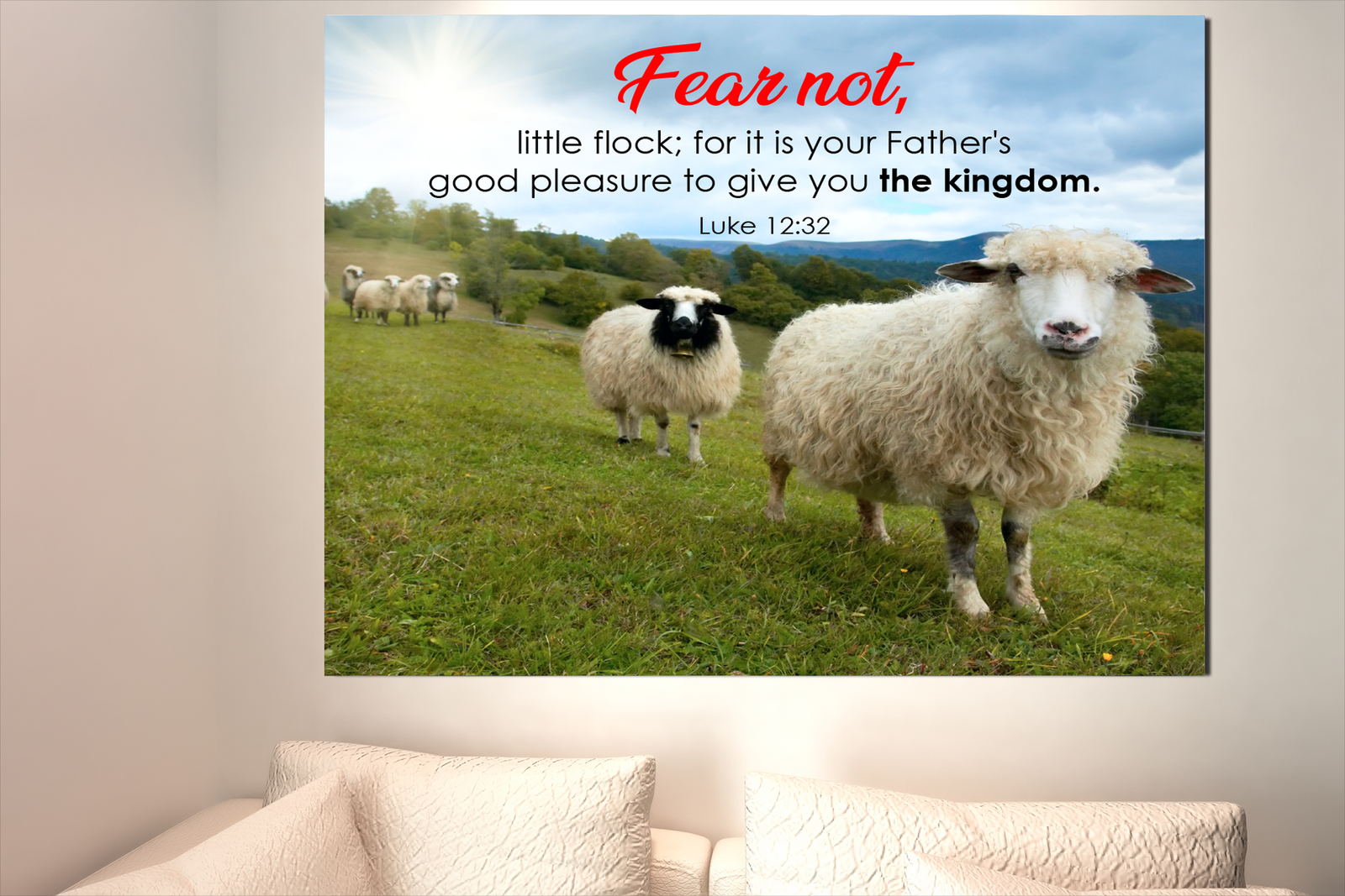 Scripture Walls Fear Not Luke 12:32 Bible Verse Canvas Christian Wall Art Ready to Hang Unframed-Express Your Love Gifts