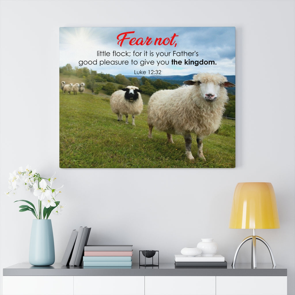 Scripture Walls Fear Not Luke 12:32 Bible Verse Canvas Christian Wall Art Ready to Hang Unframed-Express Your Love Gifts
