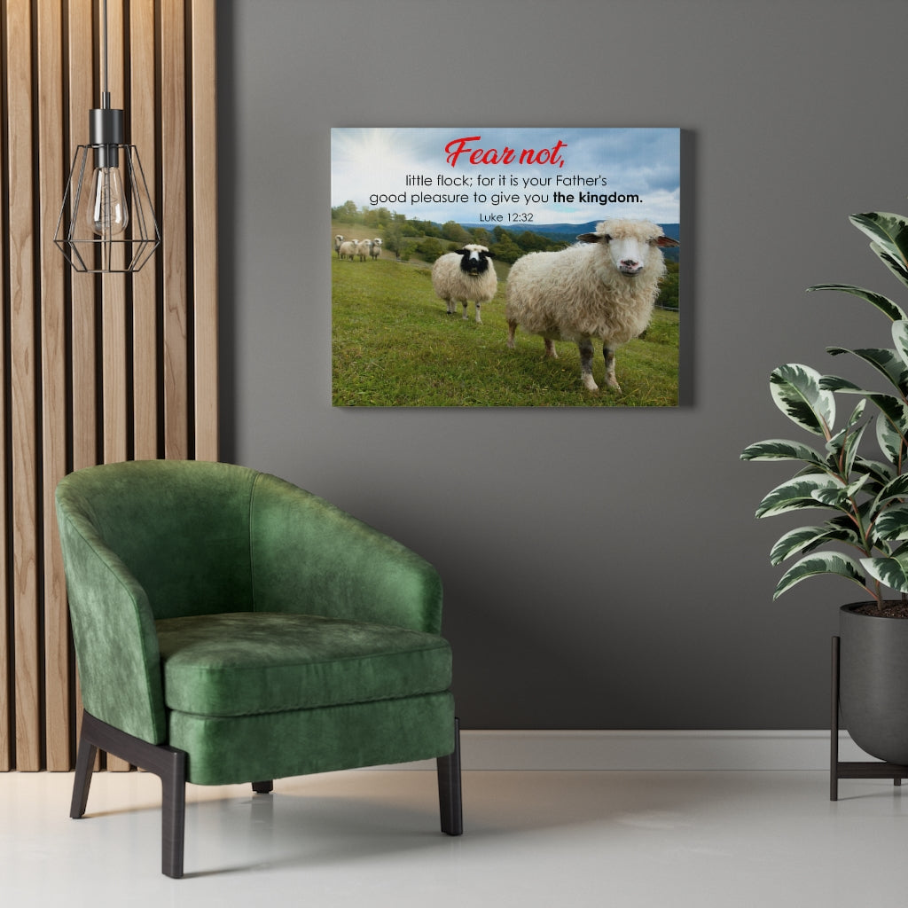 Scripture Walls Fear Not Luke 12:32 Bible Verse Canvas Christian Wall Art Ready to Hang Unframed-Express Your Love Gifts