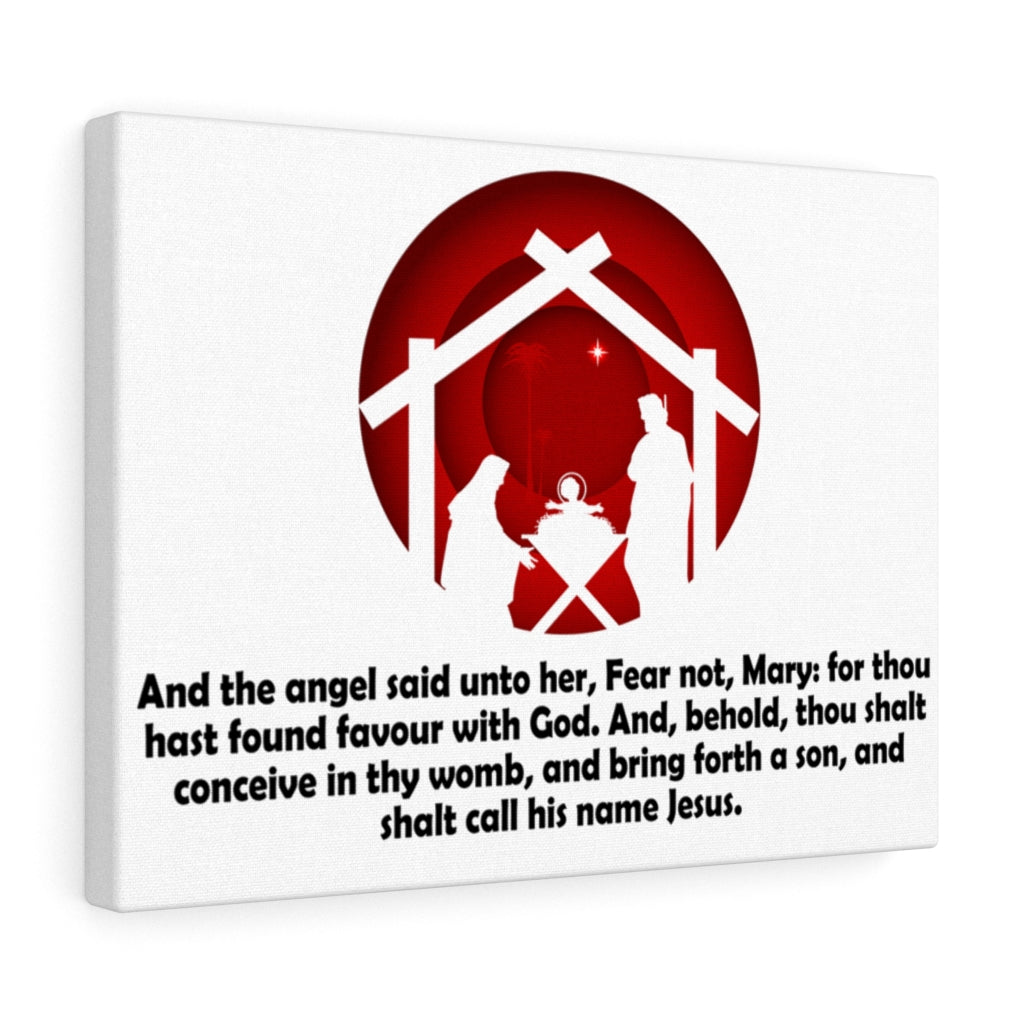 Scripture Walls Fear Not Mary Luke 1:30-31 Bible Verse Canvas Christian Wall Art Ready to Hang Unframed-Express Your Love Gifts
