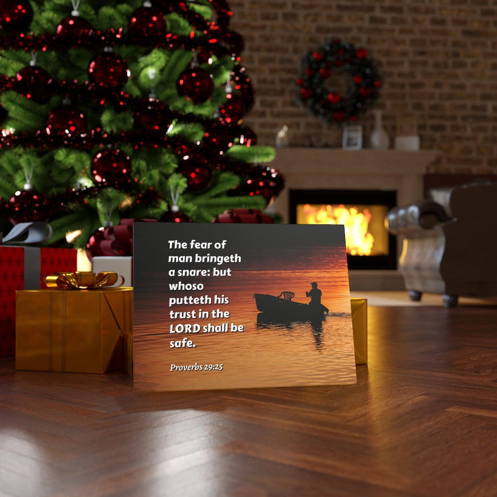 Scripture Walls Fear Of Man Proverbs 29:25 Bible Verse Canvas Christian Wall Art Ready to Hang Unframed-Express Your Love Gifts